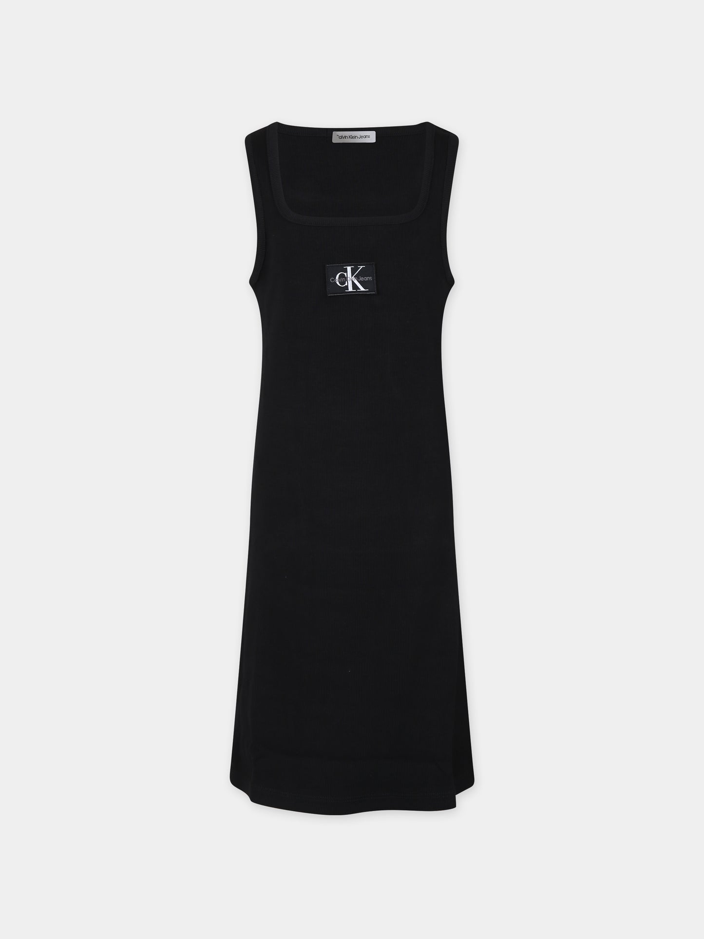 Vestito nero per bambina con logo,Calvin Klein Kids,24SMCKIG0IG02471T BEH