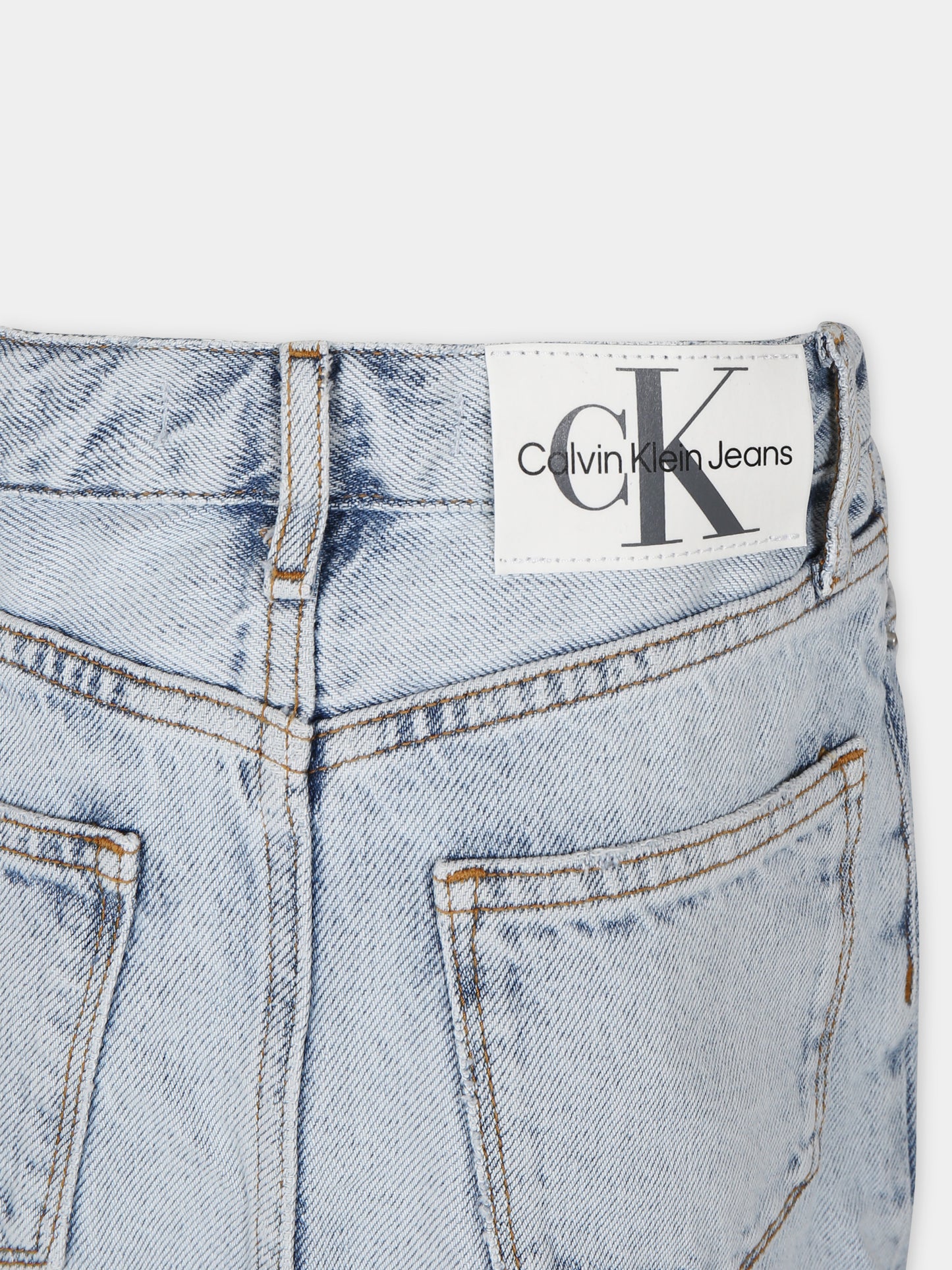 Gonna casual in denim per bambina,Calvin Klein Kids,24SMCKIG0IG02598T 1AA