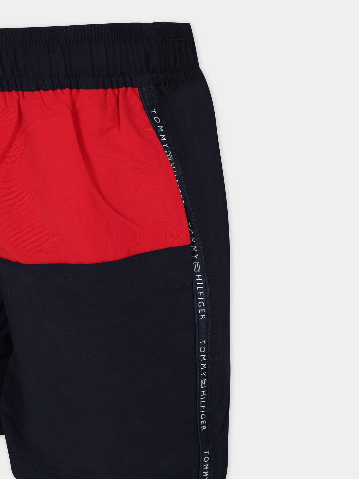 Boxer mare blu per bambino con logo,Tommy Hilfiger Junior,24SMTAUB0UB00527T DW5