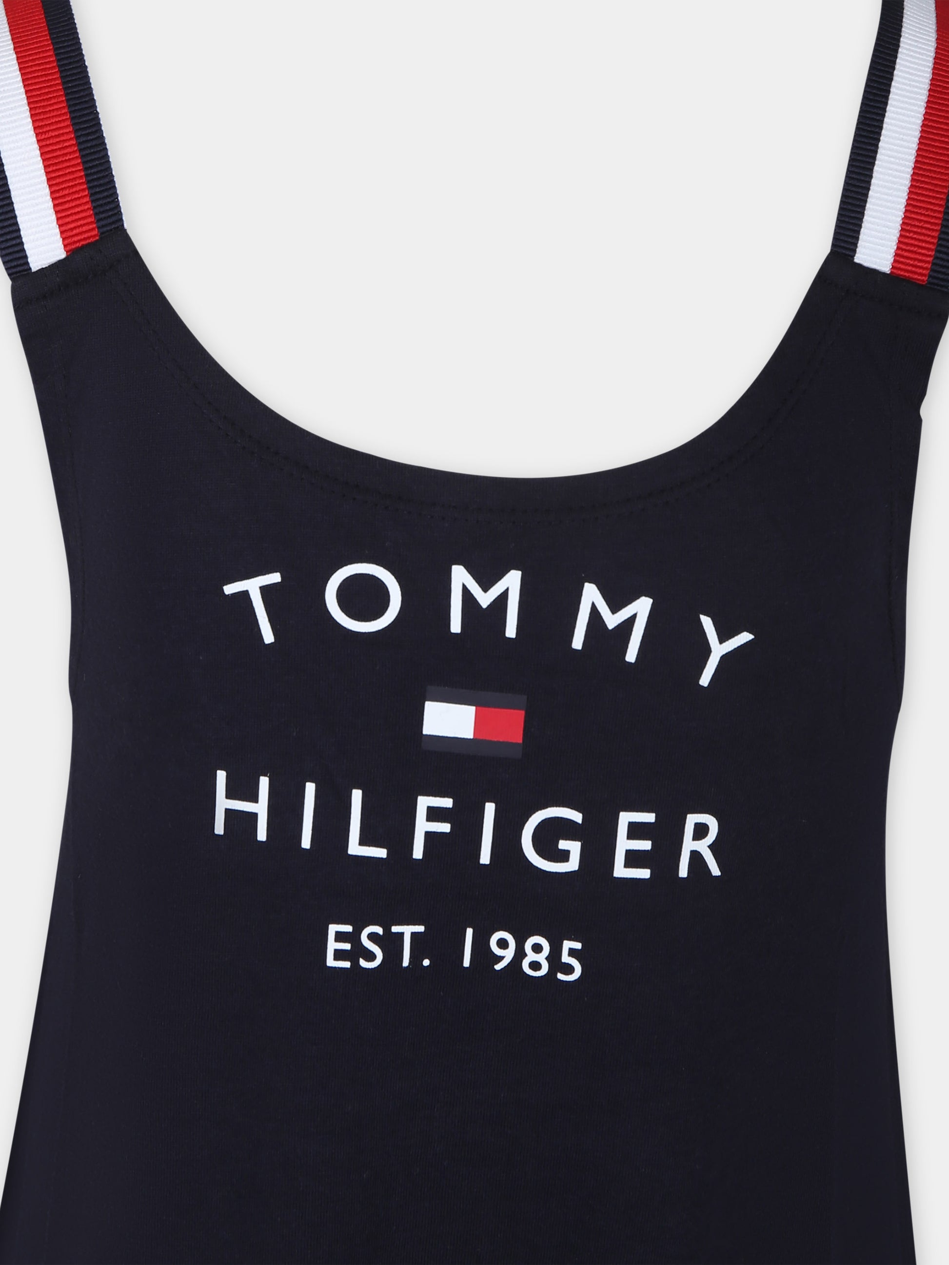 Copricostume blu per bambina con logo,Tommy Hilfiger Junior,24SMTAUG0UG00742T DW5