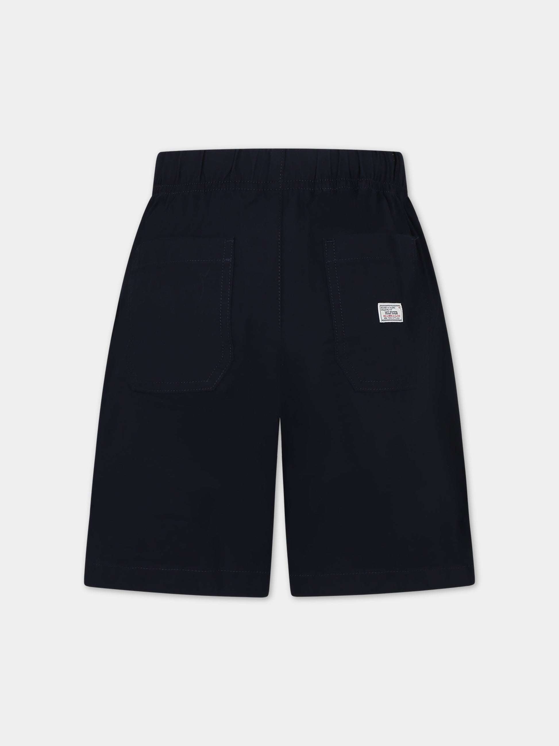 Shorts casual blu per bambino con logo,Tommy Hilfiger Junior,24SMTHKB0KB08896 DW5