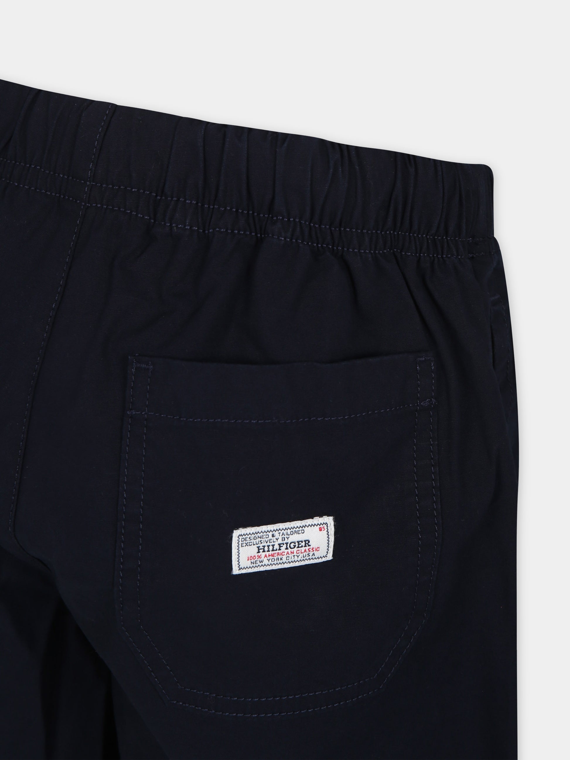 Shorts casual blu per bambino con logo,Tommy Hilfiger Junior,24SMTHKB0KB08896 DW5