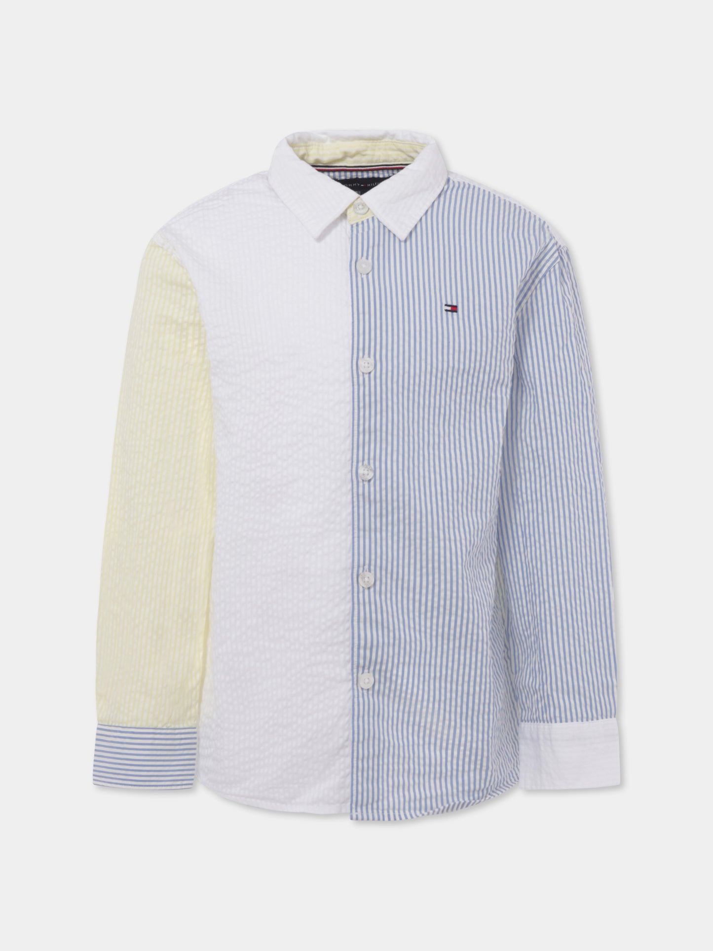 Camicia multicolor per bambino con bandierina