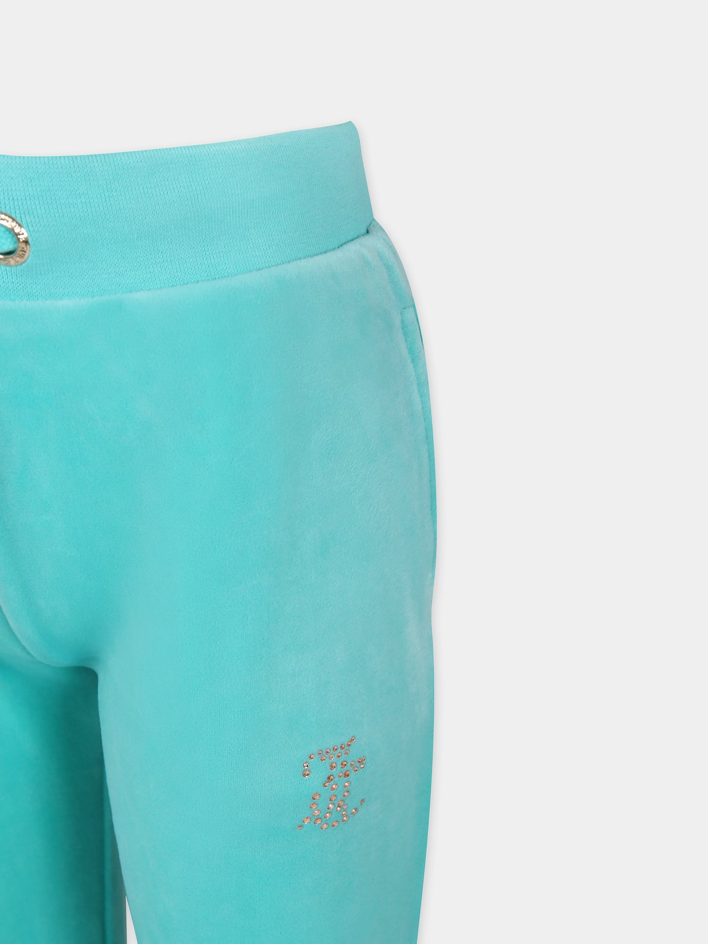 Pantaloni verdi per bambina con logo,Juicy Couture,24SMJCJBX6359 171