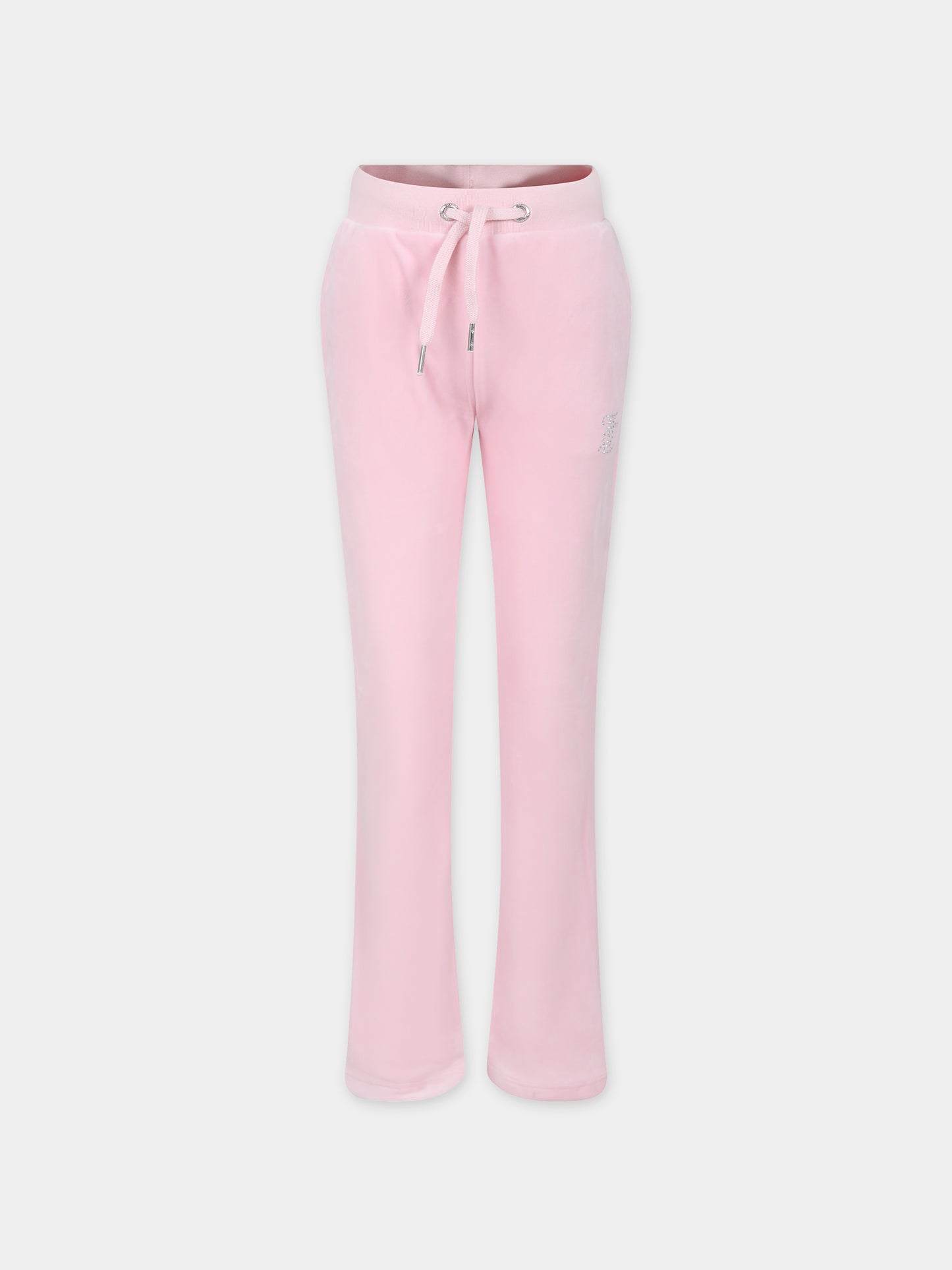 Pantaloni rosa per bambina con logo,Juicy Couture,24SMJCJBX6359 562