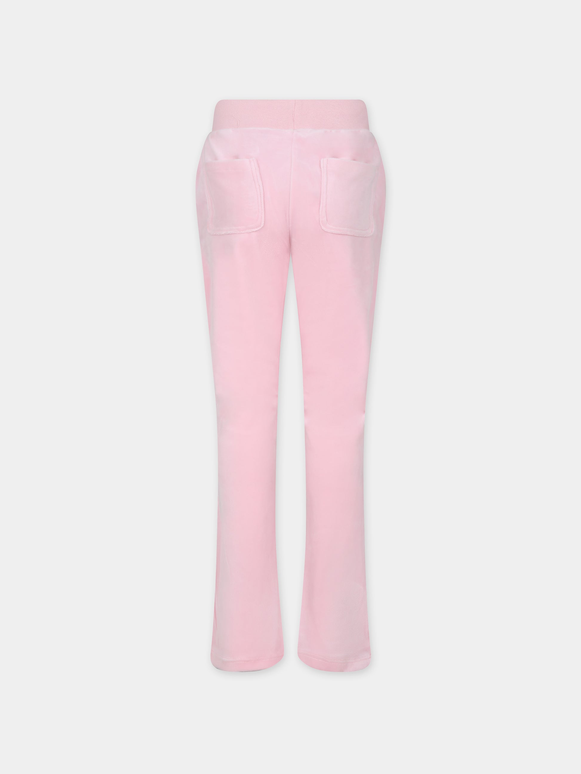 Pantaloni rosa per bambina con logo,Juicy Couture,24SMJCJBX6359 562
