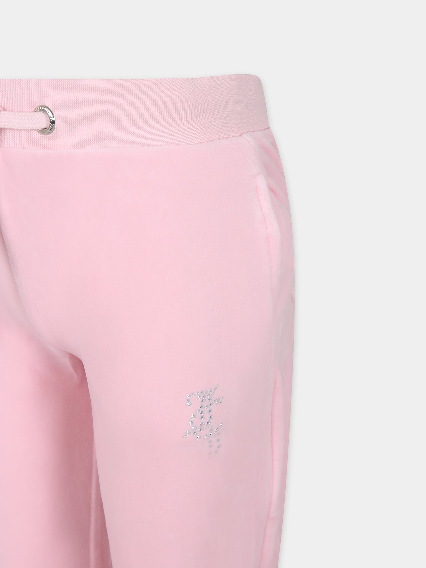 Pantaloni rosa per bambina con logo,Juicy Couture,24SMJCJBX6359 562