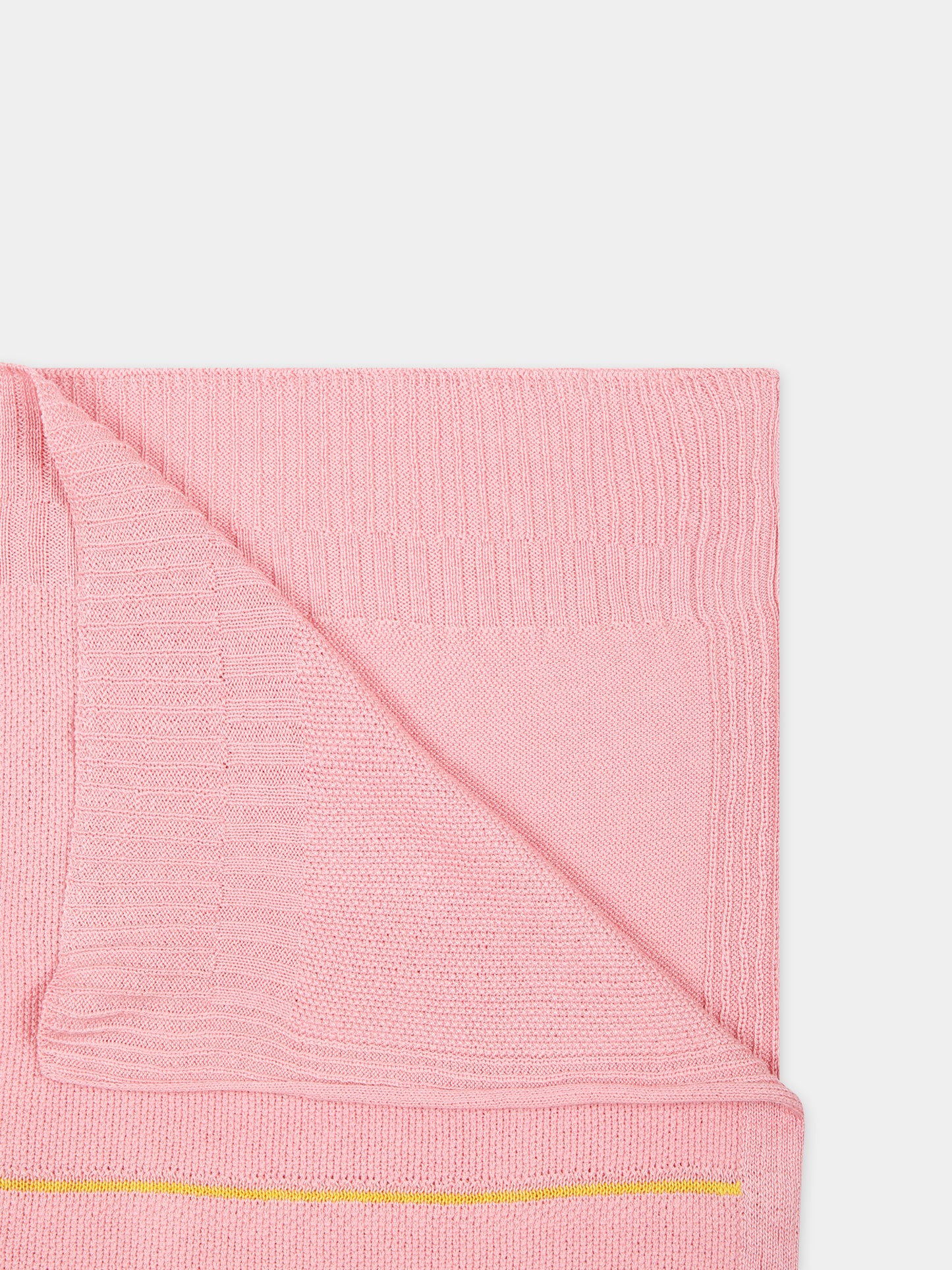 Coperta rosa per neonata con logo,Gensami,COP01 B ALP SUMMER PINK