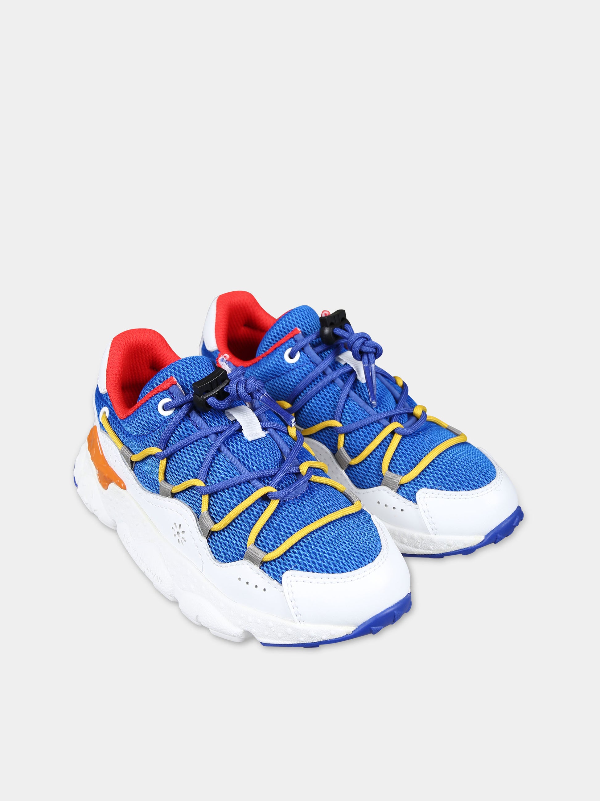 Sneakers Raikiri blu per bambino con logo,Flower Mountain,1N84 001 2015499 21