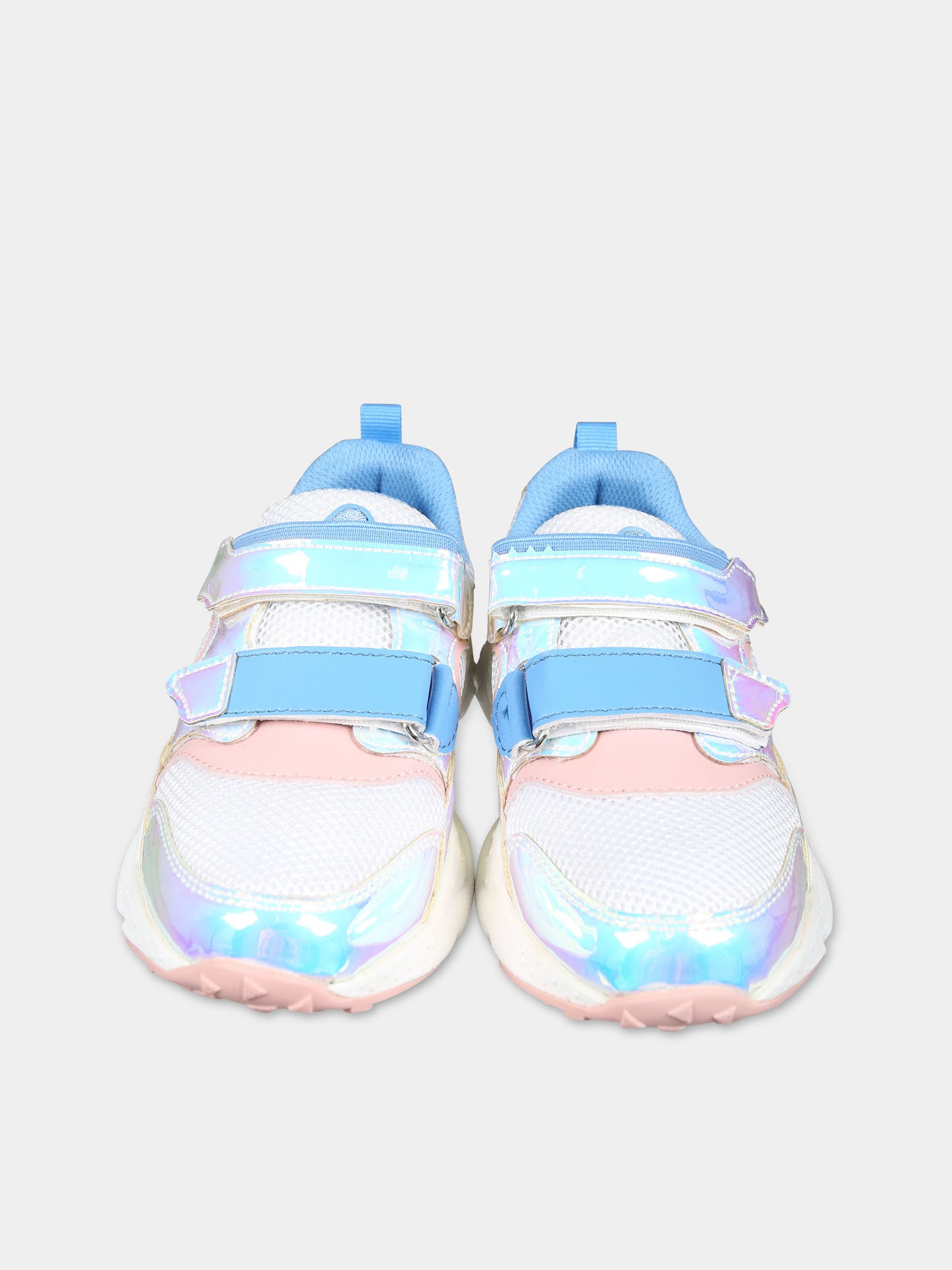 Sneakers Akio bianche per bambina con logo,Flower Mountain,2N53 001 2016996 11