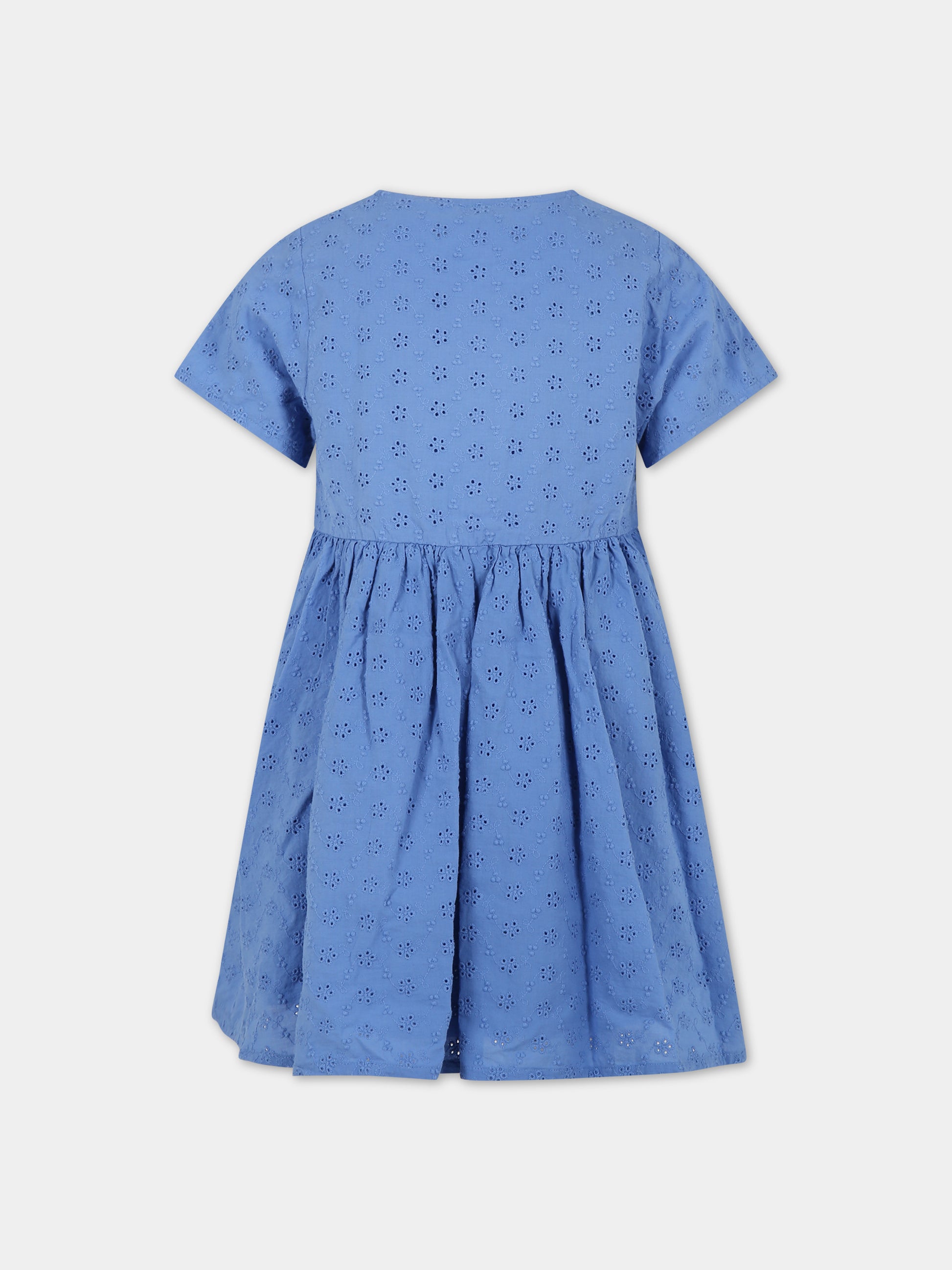 Vestito azzurro per bambina,Petit Bateau,A09KV 01 GAULOISE