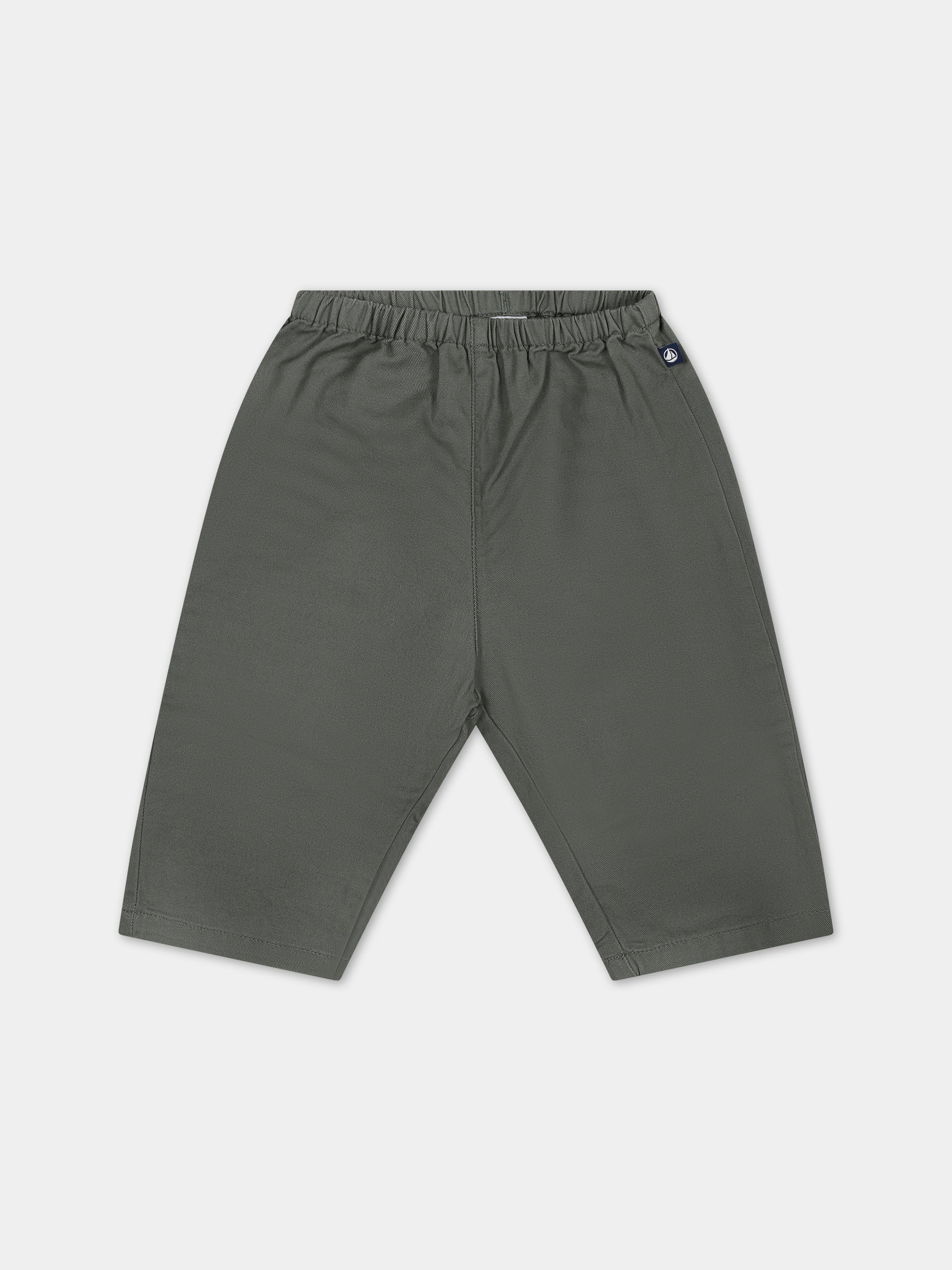 Pantaloni verdi per neonato,Petit Bateau,A09O8 03 CROCO