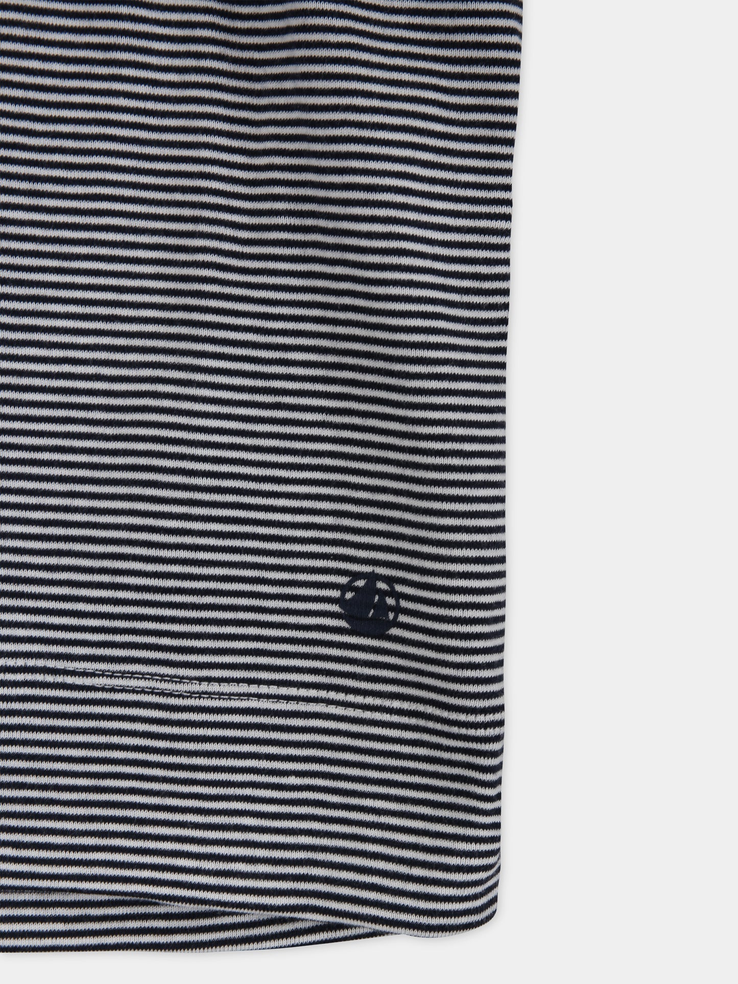 Pigiama blu per bambina con righe,Petit Bateau,A09U2 02 SMOKING/MARSHMALLOW