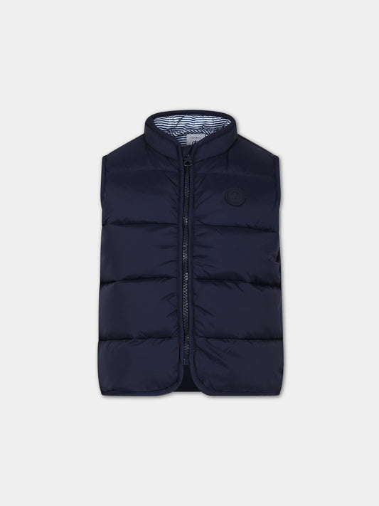 Gilet blu per bambino,Petit Bateau,A09K9 01 SMOKING