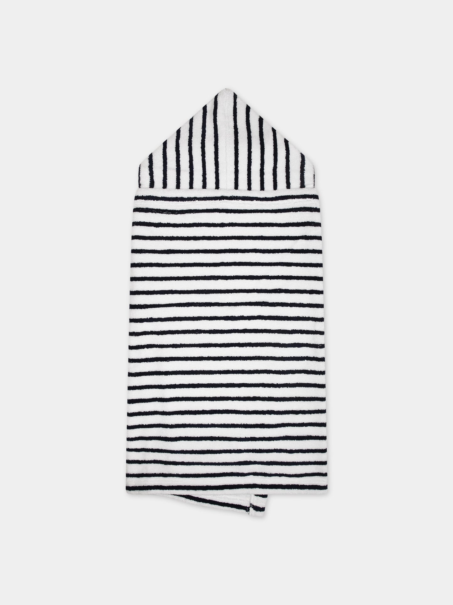 Accappatoio blu per neonato con righe,Petit Bateau,A08AT 86 LAIT/MEDIEVAL