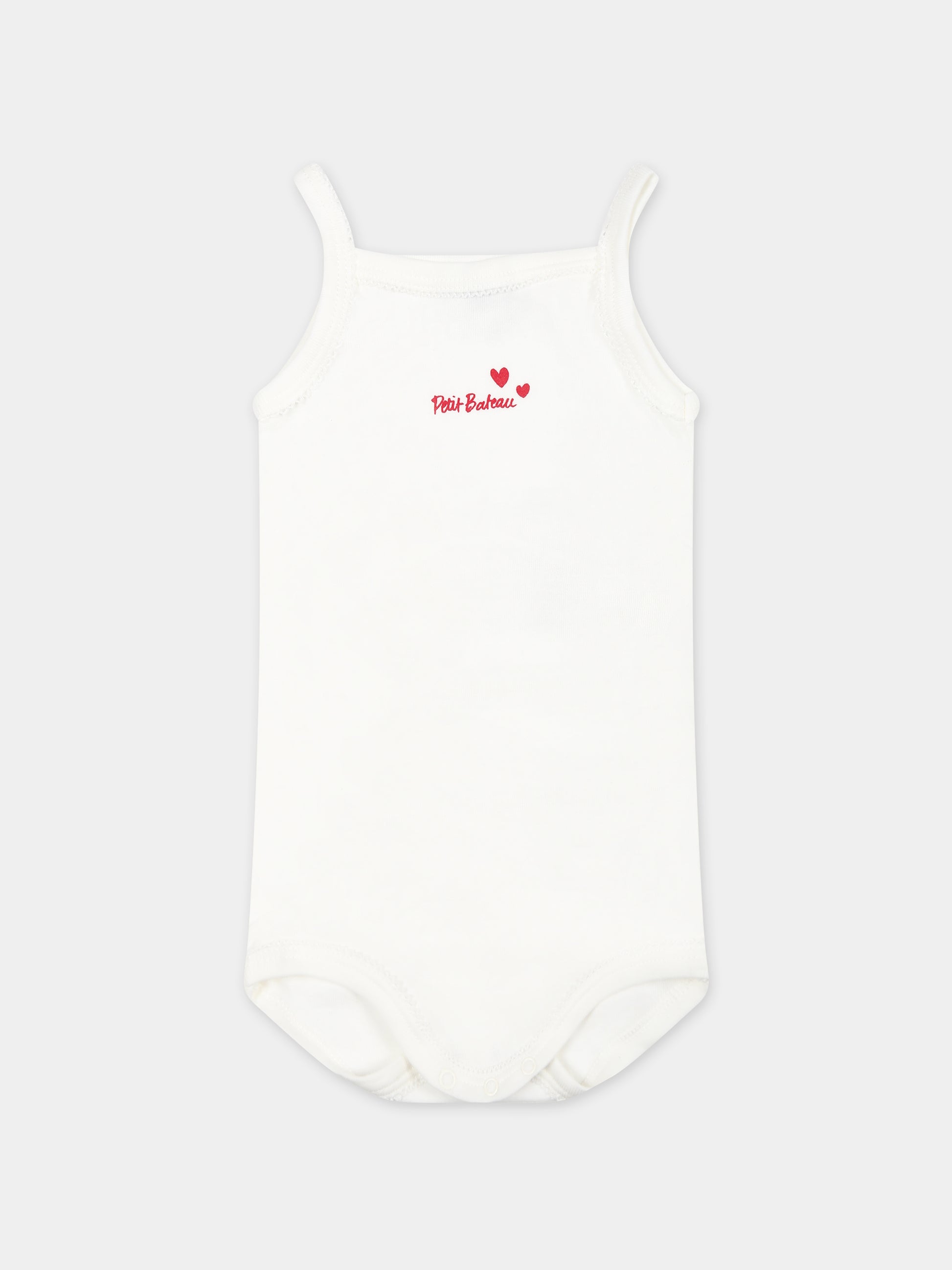 Set bianco per neonata con cuori,Petit Bateau,A04IX 00 VARIANTE 1
