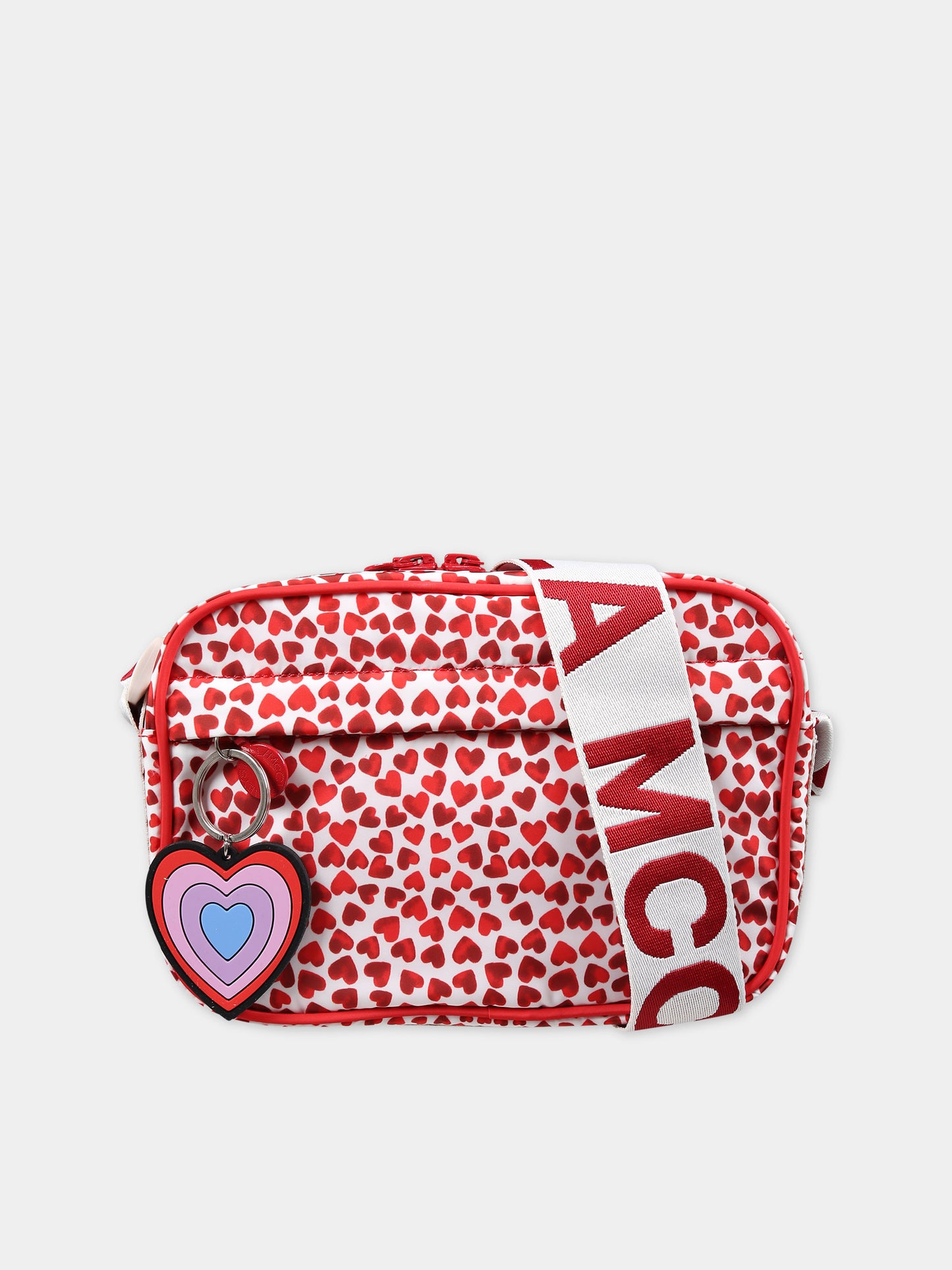 Borsa casual rossa per bambina con cuori,Stella Mccartney Kids,TU0A98 Z1888 101RO