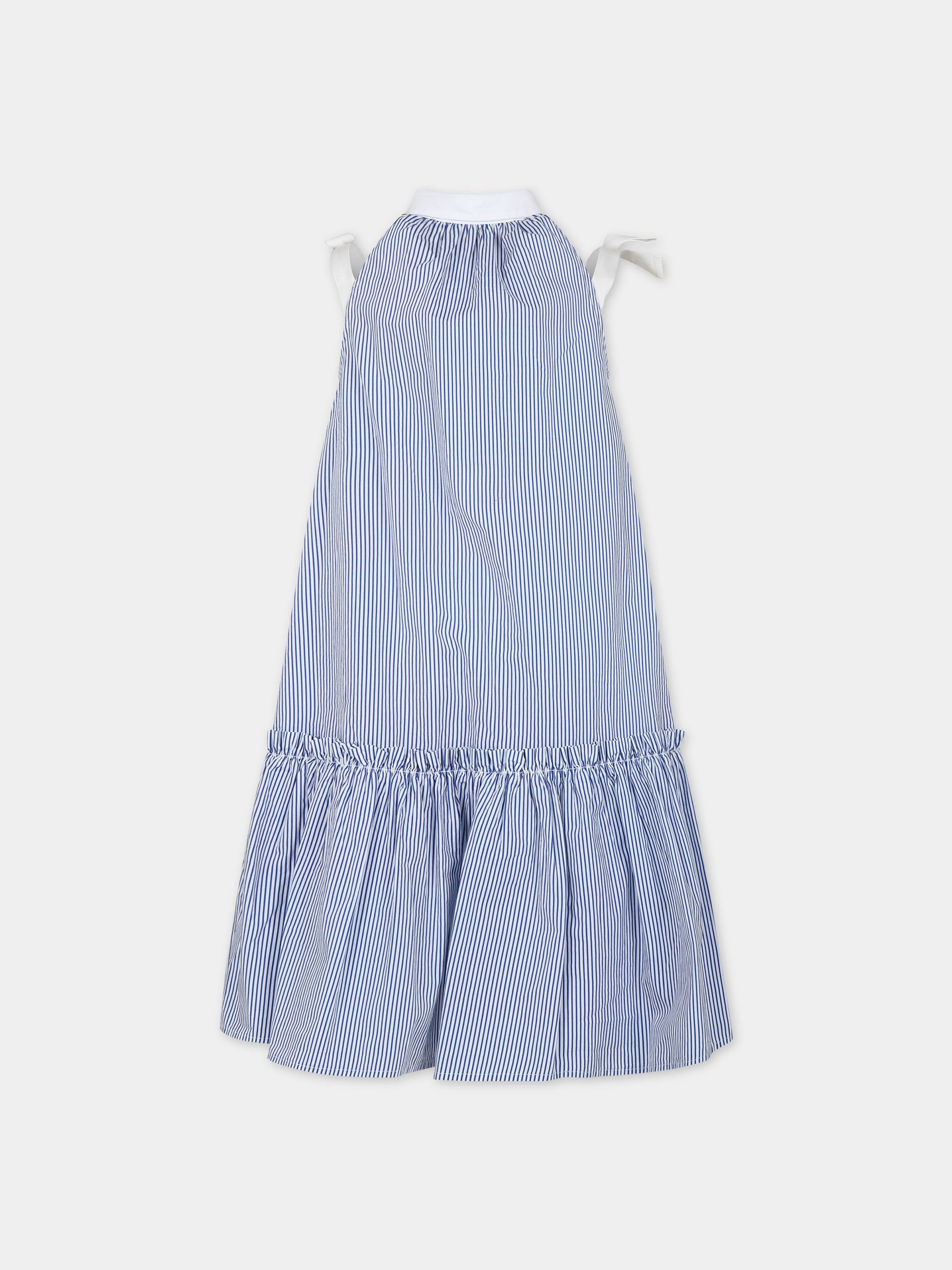 Vestito celeste per bambina con logo,Philosophy,PFAB024 C CR008 D053