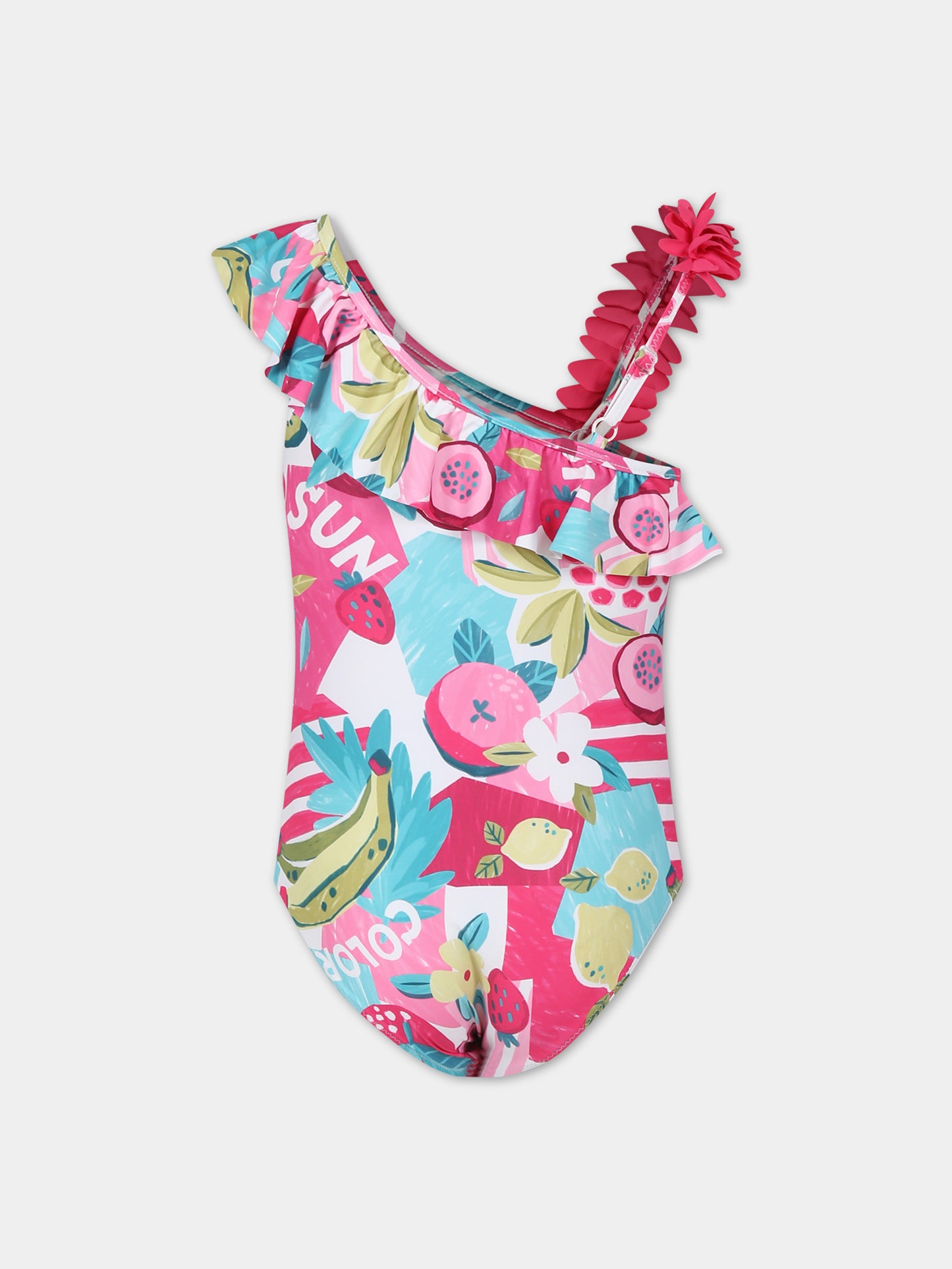 Costume intero multicolor per bambina,Mayoral,3717 036