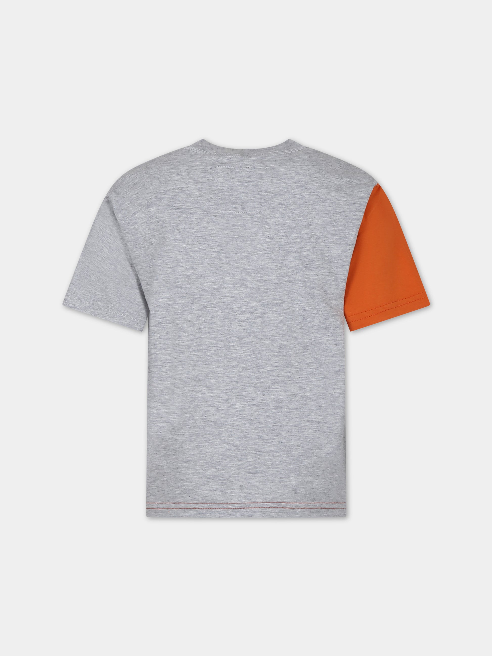 T-shirt grigia per bambino con stampa,Myar,MY0114 MY095 MYT31U MYC03