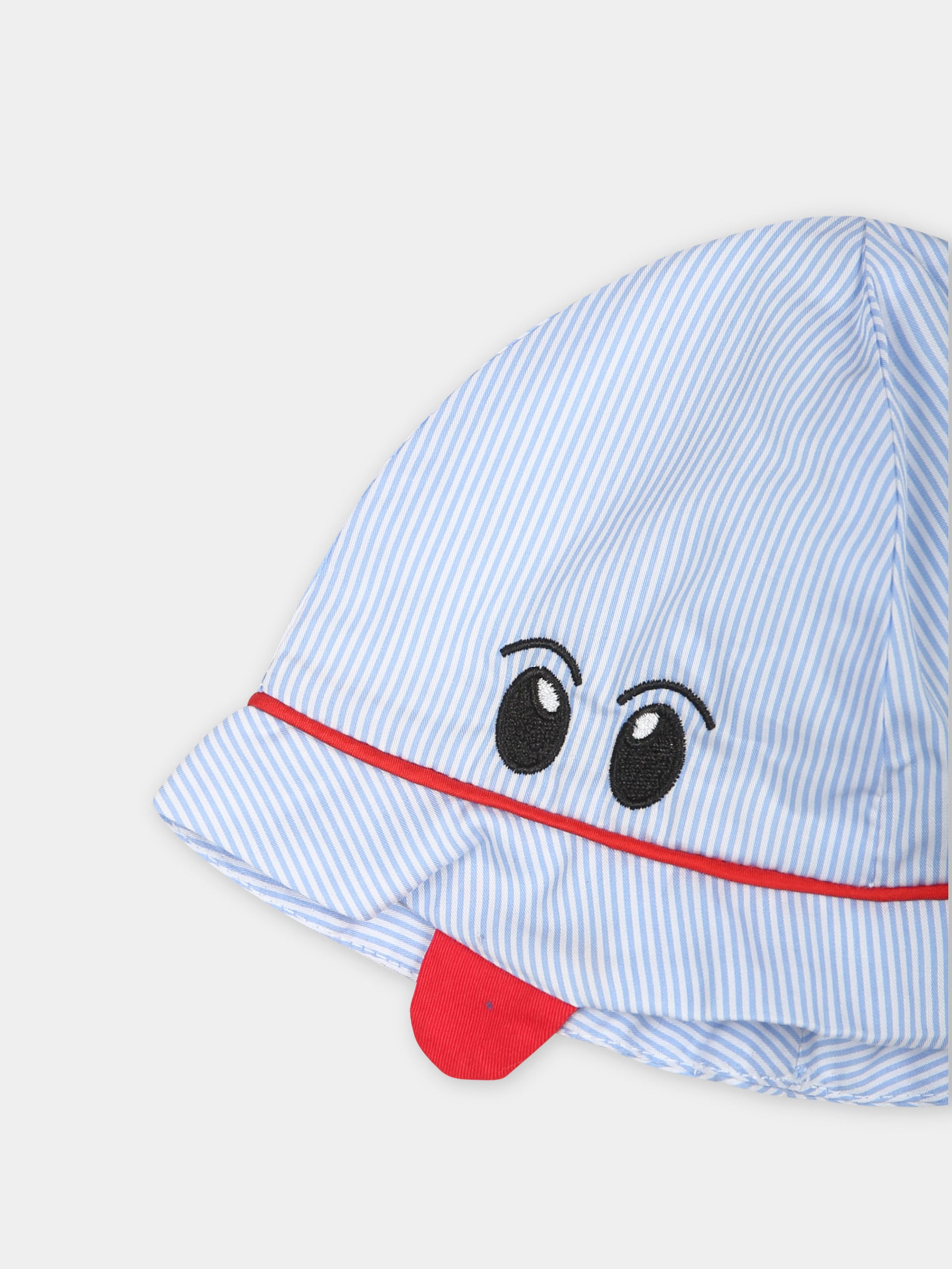 Cloche celeste per neonato con logo,Falcotto,001 6002212 01 0C14