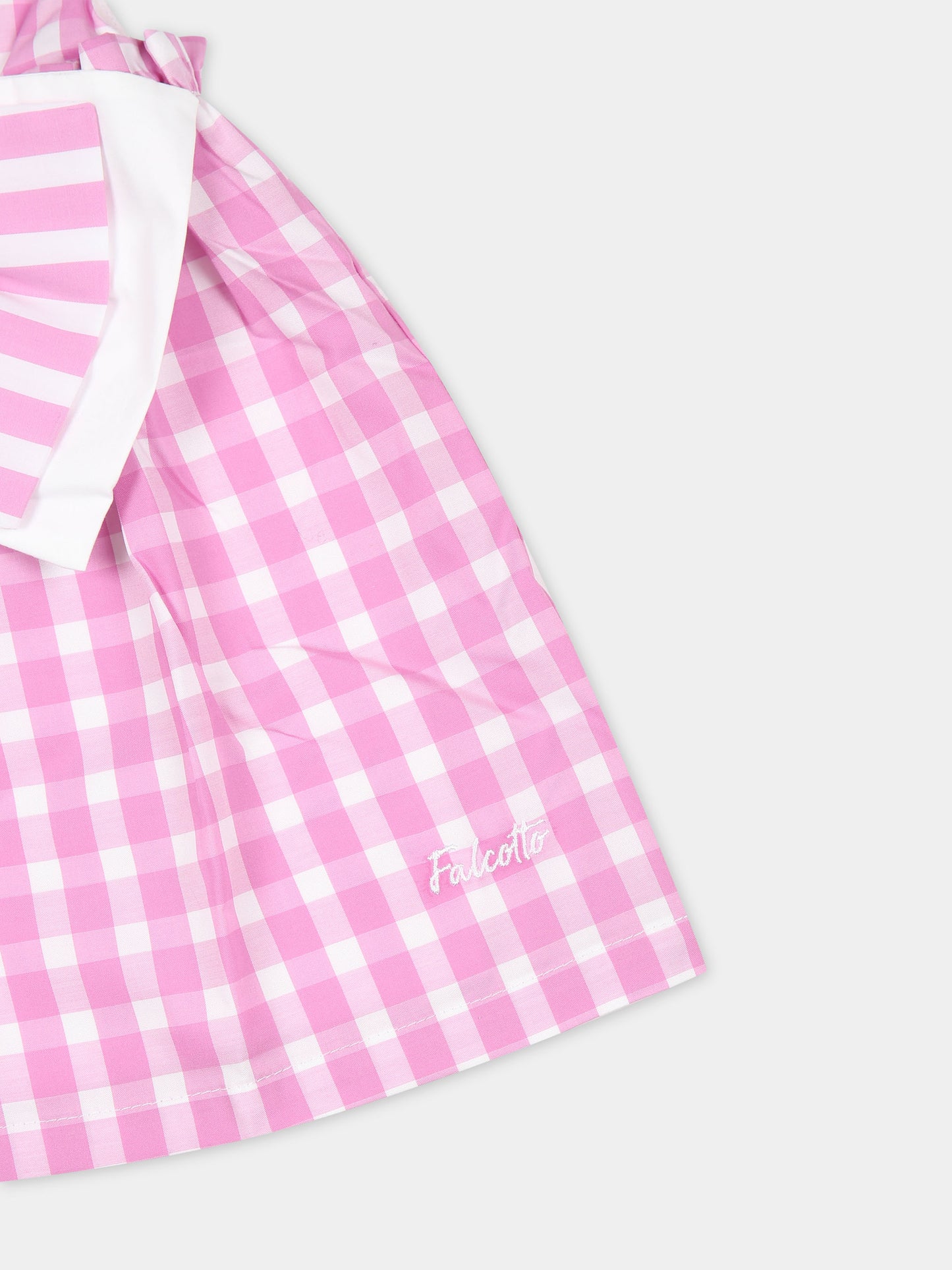 Vestito rosa per neonata con fiocco,Falcotto,001 6002180 01 1N04