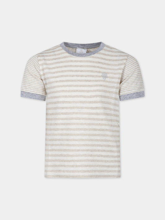 T-shirt grigia per bambino,Eleventy,EU8P51 J0404 167AV