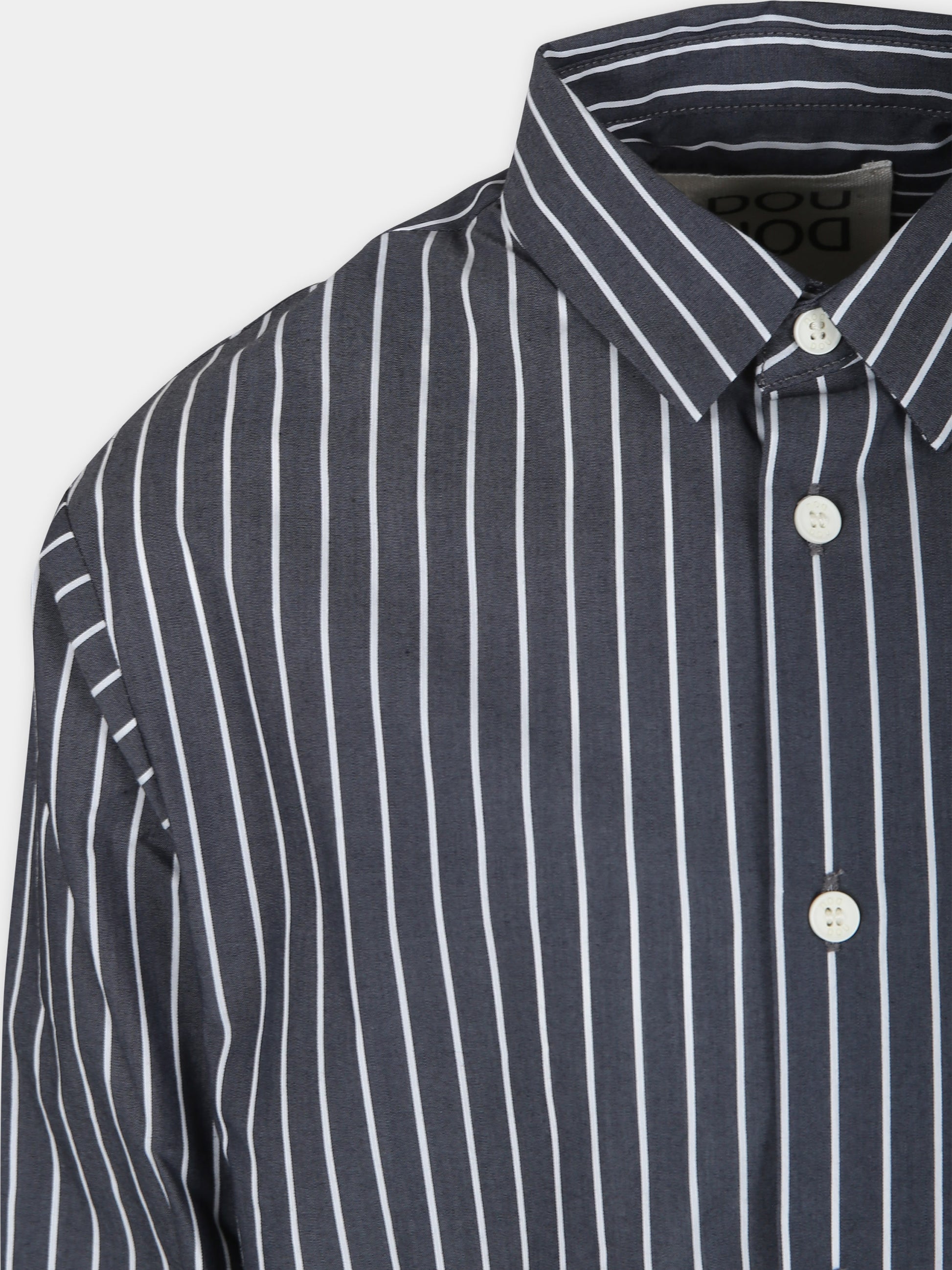 Camicia nera per bambino con logo,Douuod Kids,DU5A00 P0367 930BC