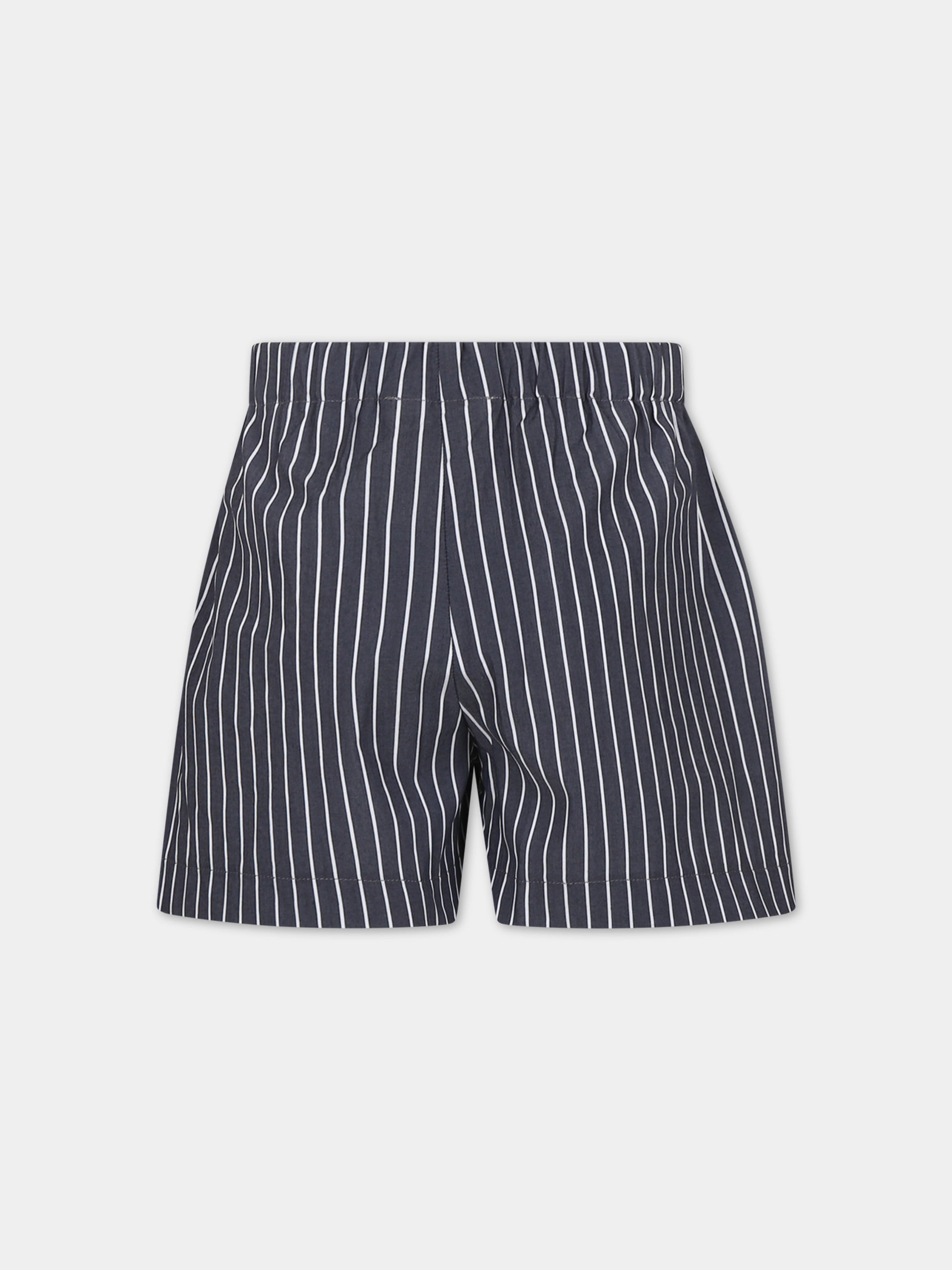 Shorts neri per bambino con logo,Douuod Kids,DU6A19 P0367 930BC