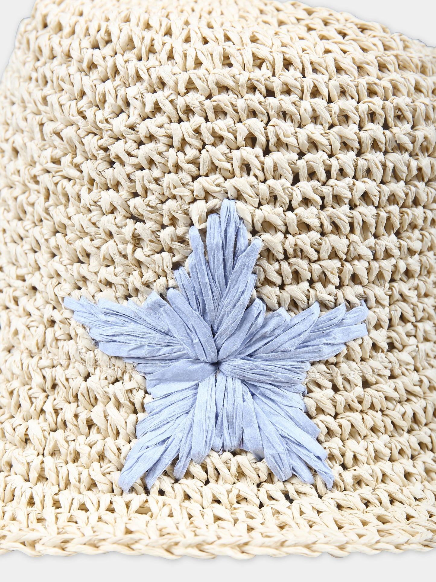 Cappello di paglia beige per bambina con stelle marine,Monnalisa,19C065 3097 0003