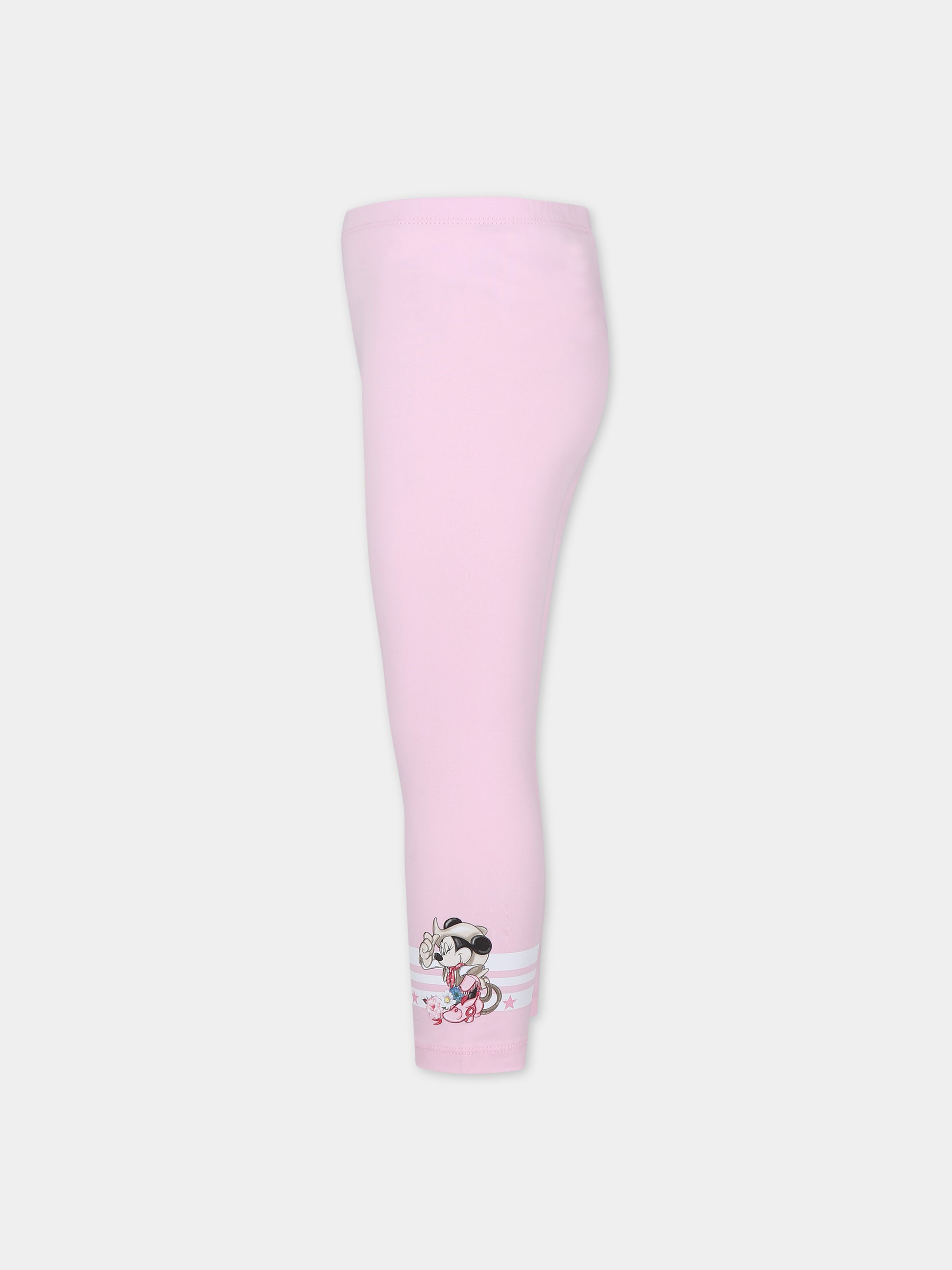Leggings rosa per bambina con Minnie,Monnalisa,11C407 3201 0090