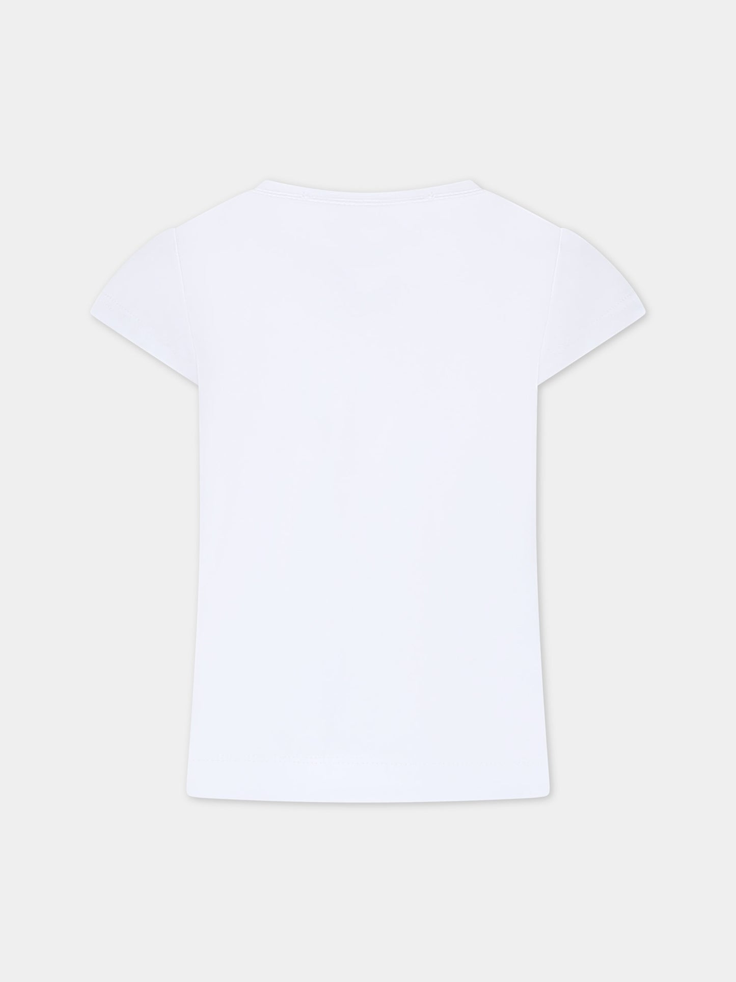 T-shirt bianca per bambina con Minnie,Monnalisa,11C608 3201 0099