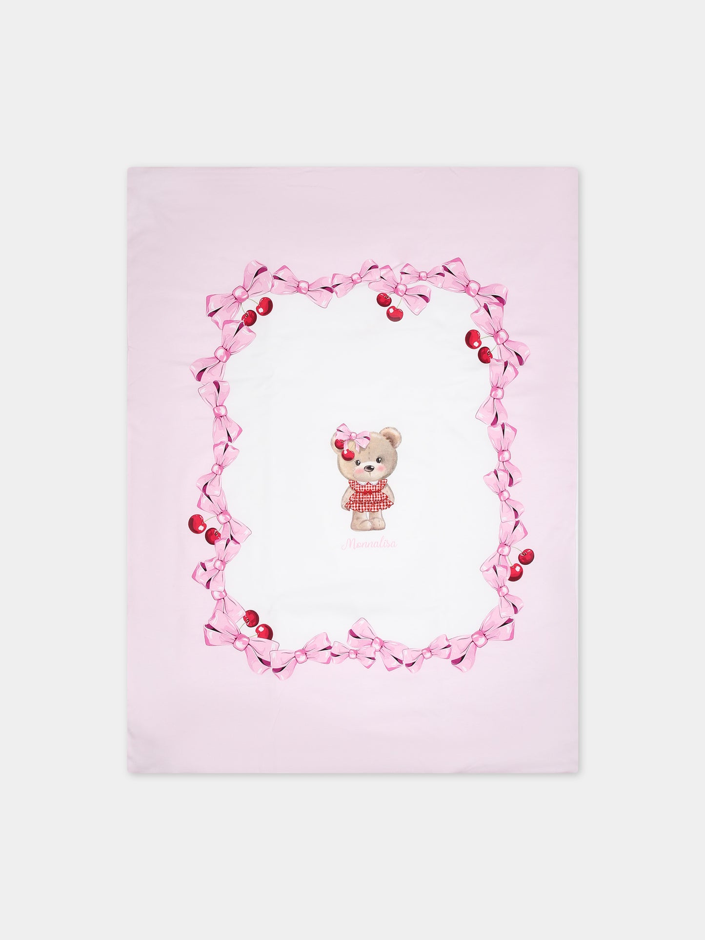 Coperta bianca per neonata con orso,Monnalisa,35C007 3000 9099