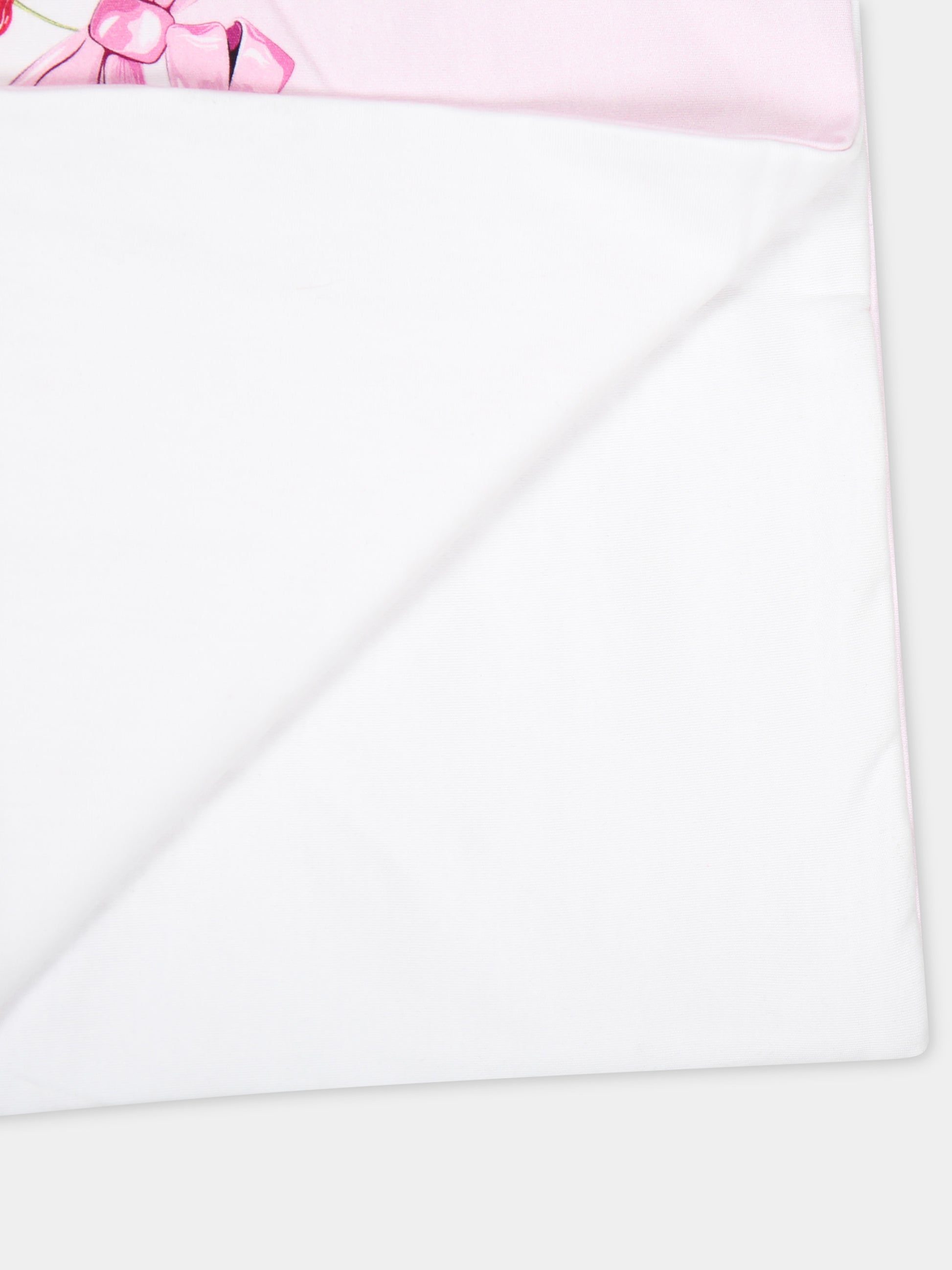 Coperta bianca per neonata con orso,Monnalisa,35C007 3000 9099