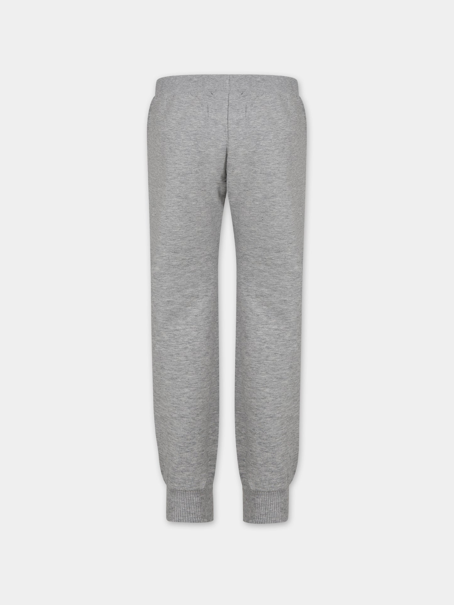 Pantaloni grigi per bambini con logo,Moschino Kids,HNP057 LDA27 60926