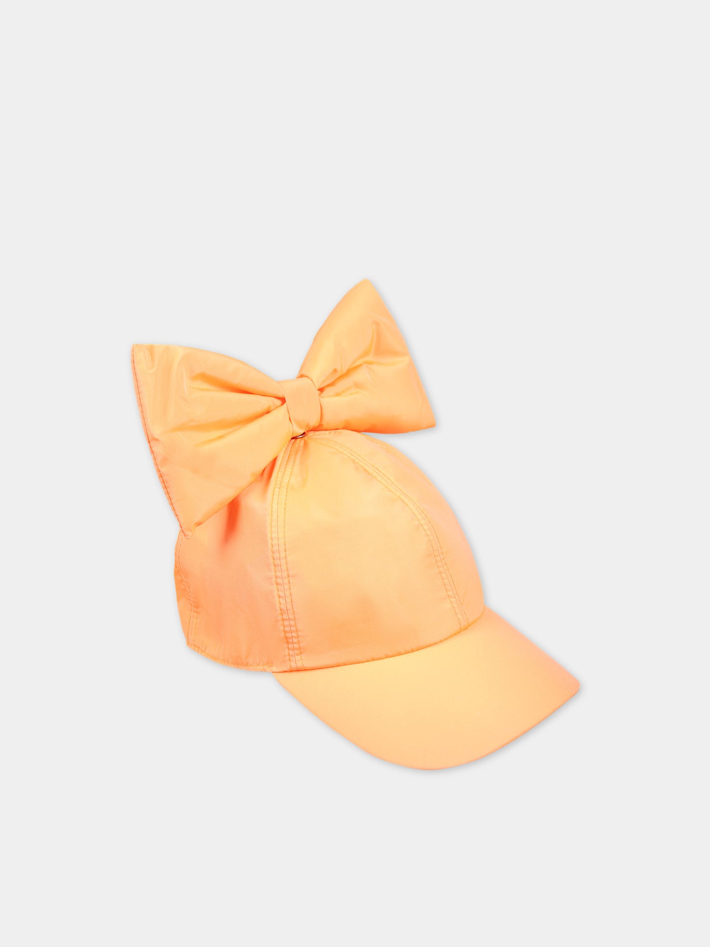 Cappello arancione per bambina con fiocco,Caroline Bosmans,SS24 9100 64 2507