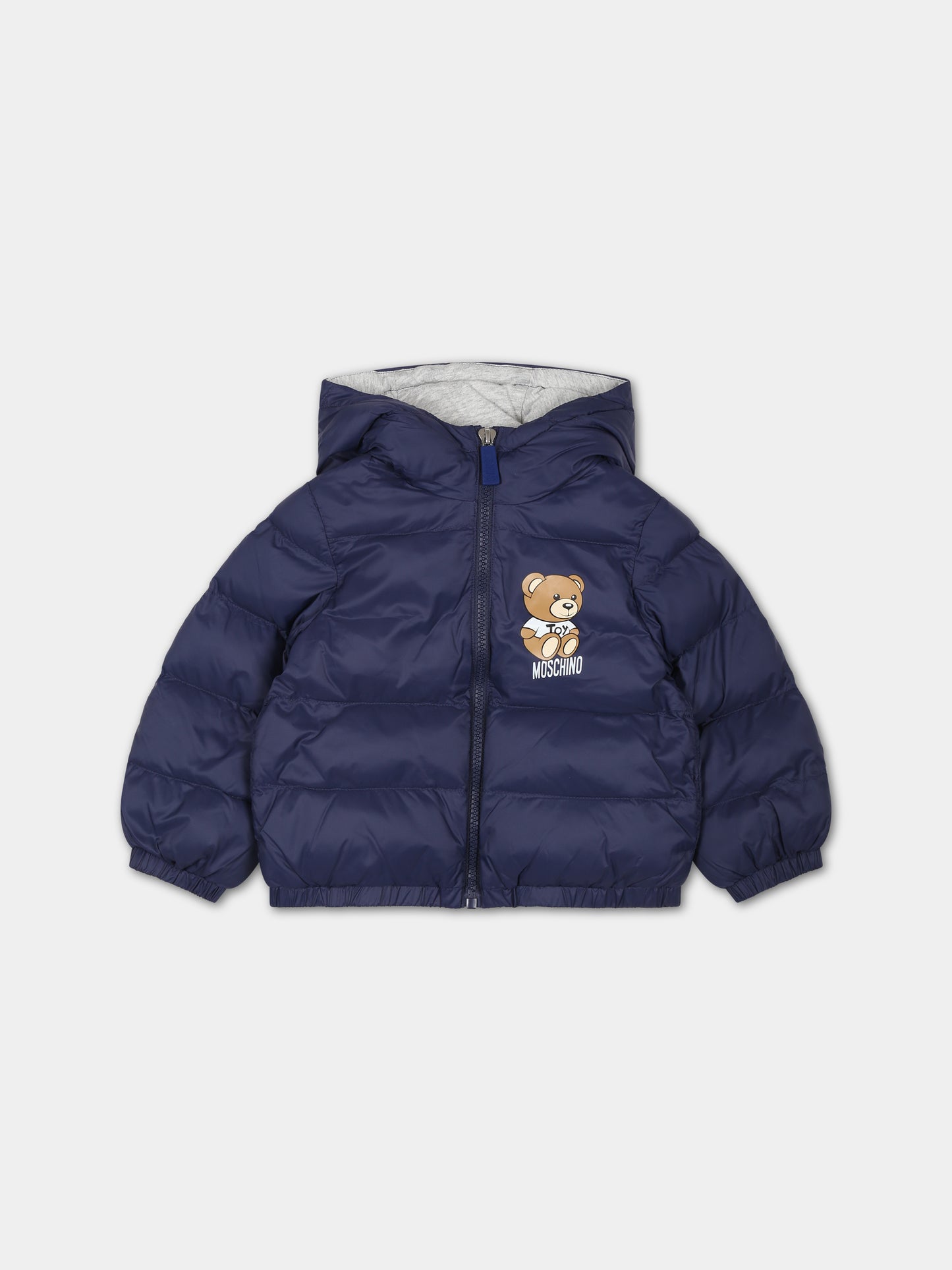 Piumino blu per bambini con Teddy Bear,Moschino Kids,MUS02D L3A69 40016