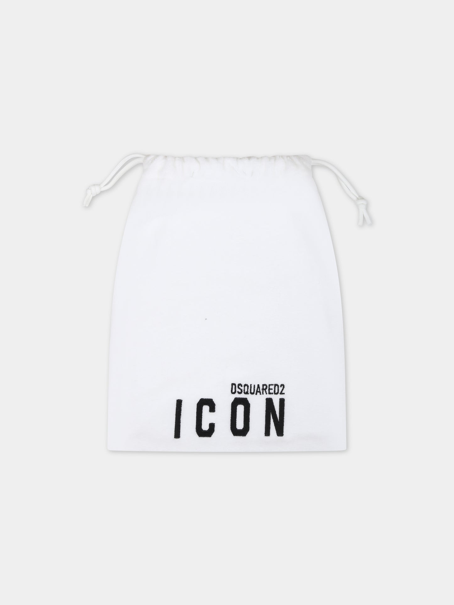 Accappatoio bianco per neonato con logo,Dsquared2,DQ0654 D008K DQ100