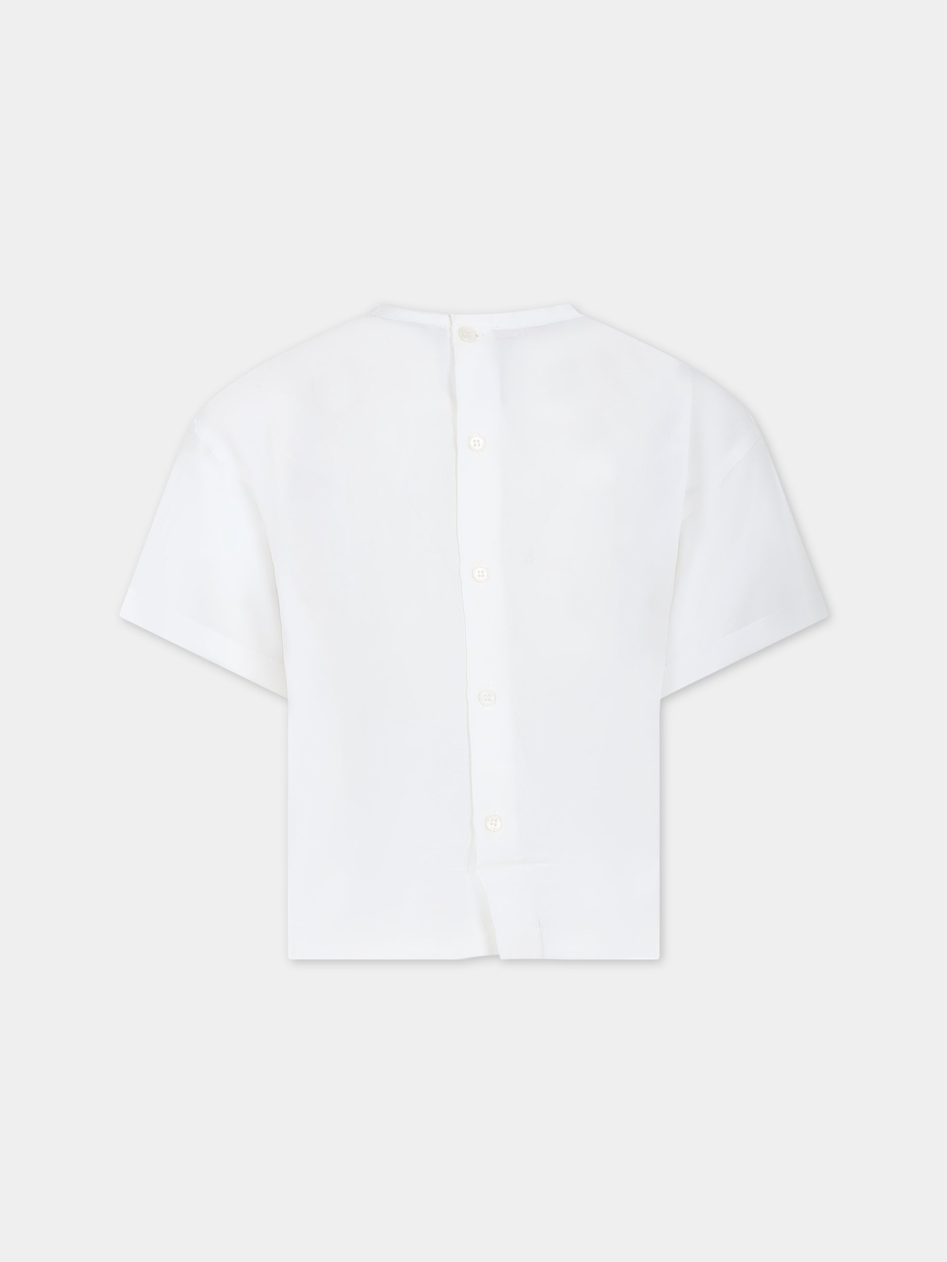 T-shirt bianca per bambina,N°21 Kids,N21649 N0255 0N100