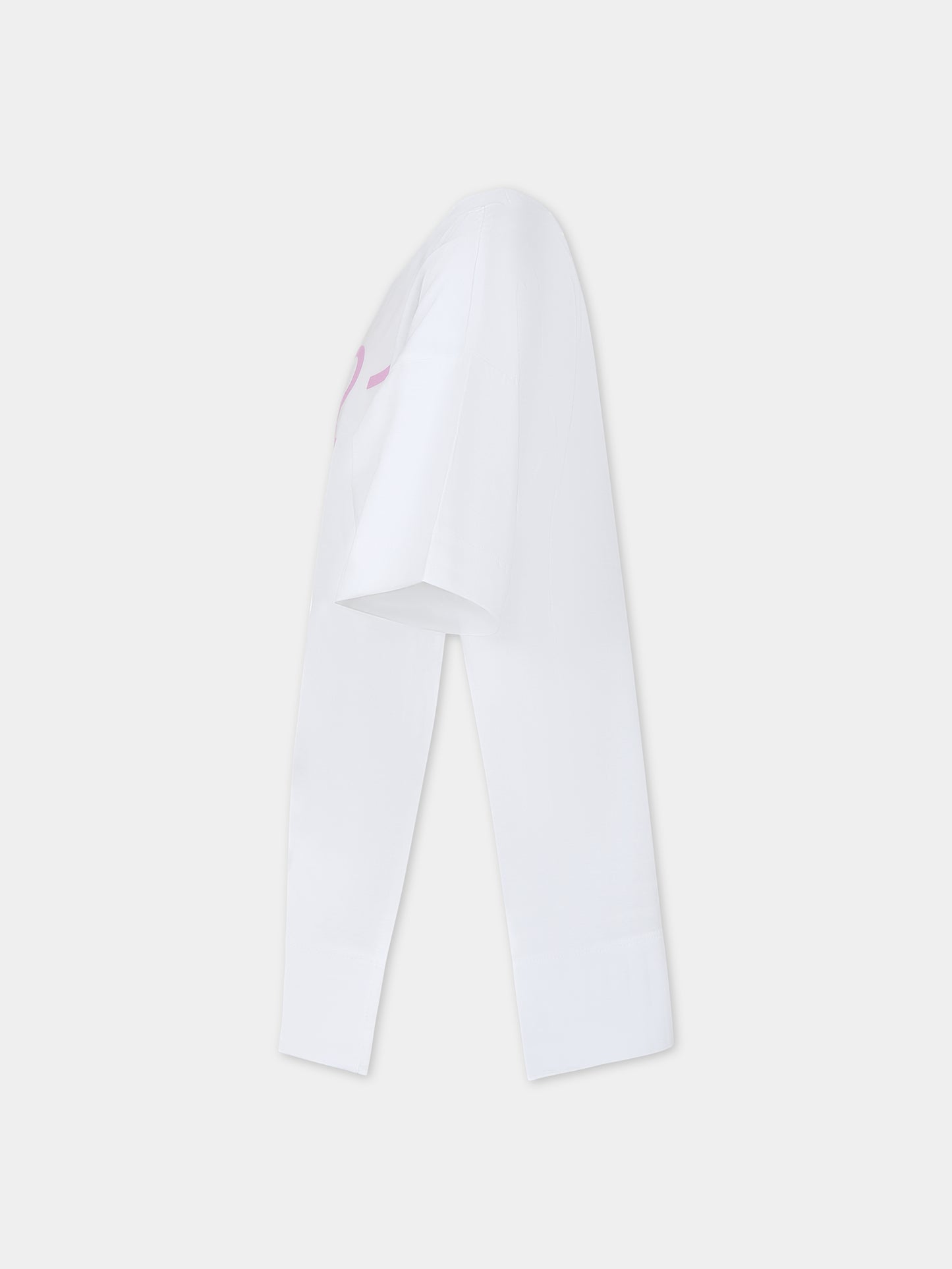 T-shirt bianca per bambina,N°21 Kids,N21617 N0153 0N100