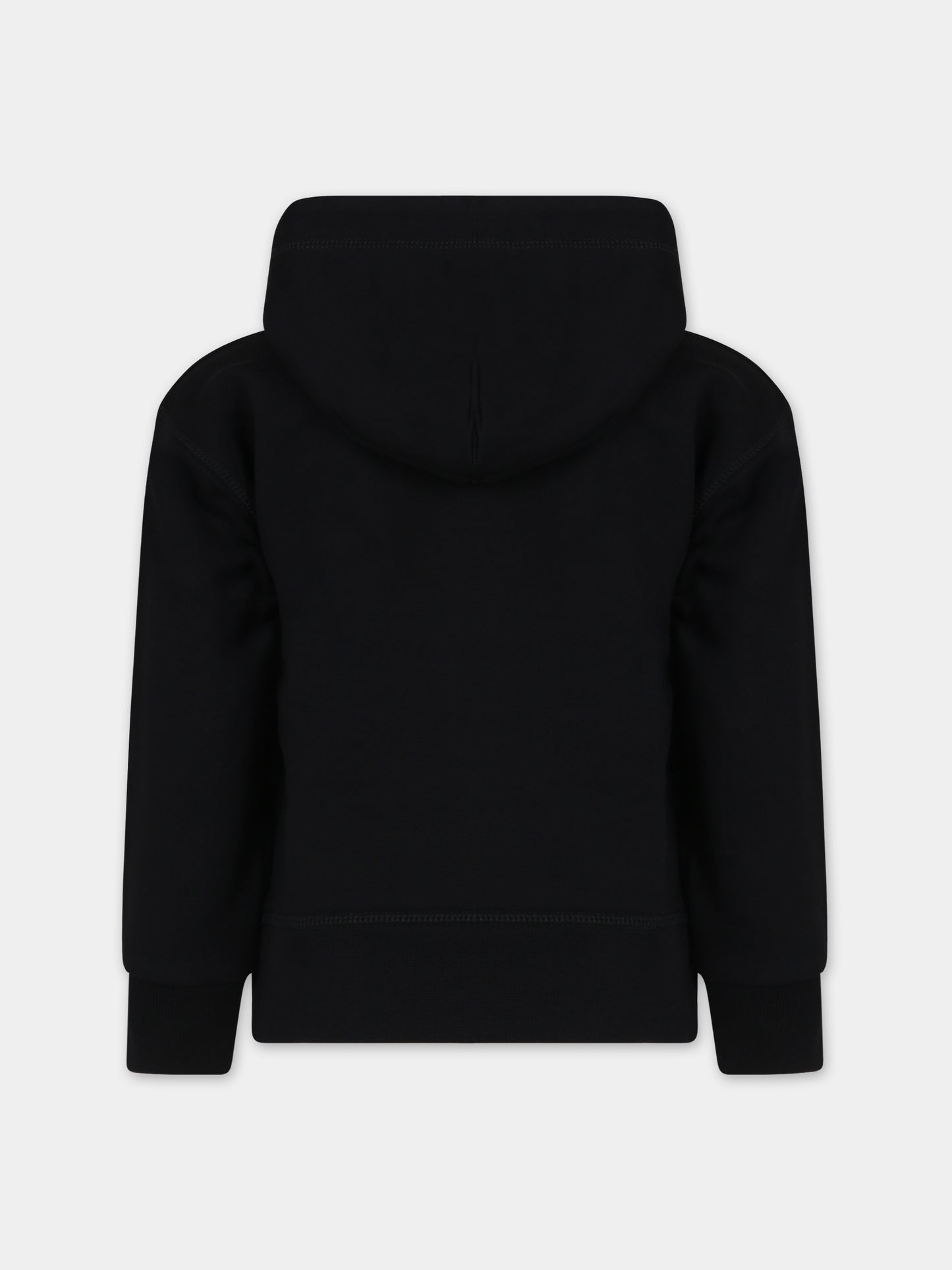 Felpa nera per bambino con logo,Dsquared2,DQ1782 D0A4D DQ900