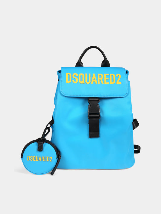 Zaino azzurro per bambini con logo,Dsquared2,DQ1638 D0A3M DQ817