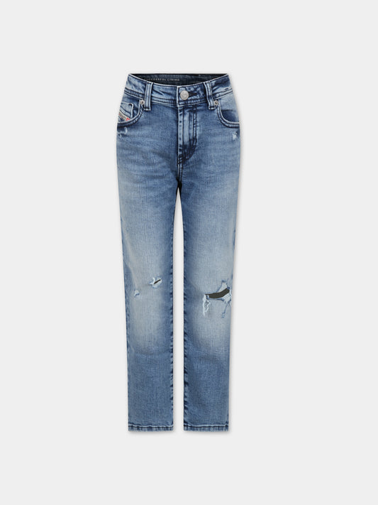 Jeans blu per bambino con logo,Diesel,J00801 KXBHP K01