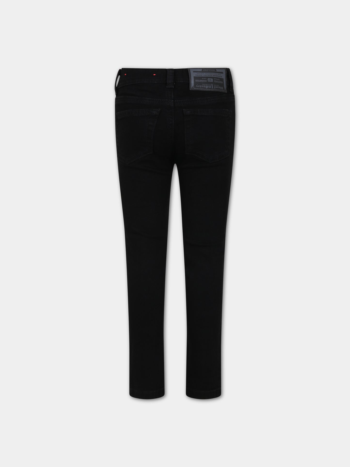 Jeans neri per bambina con logo,Diesel,J00813 KXBB1 K02