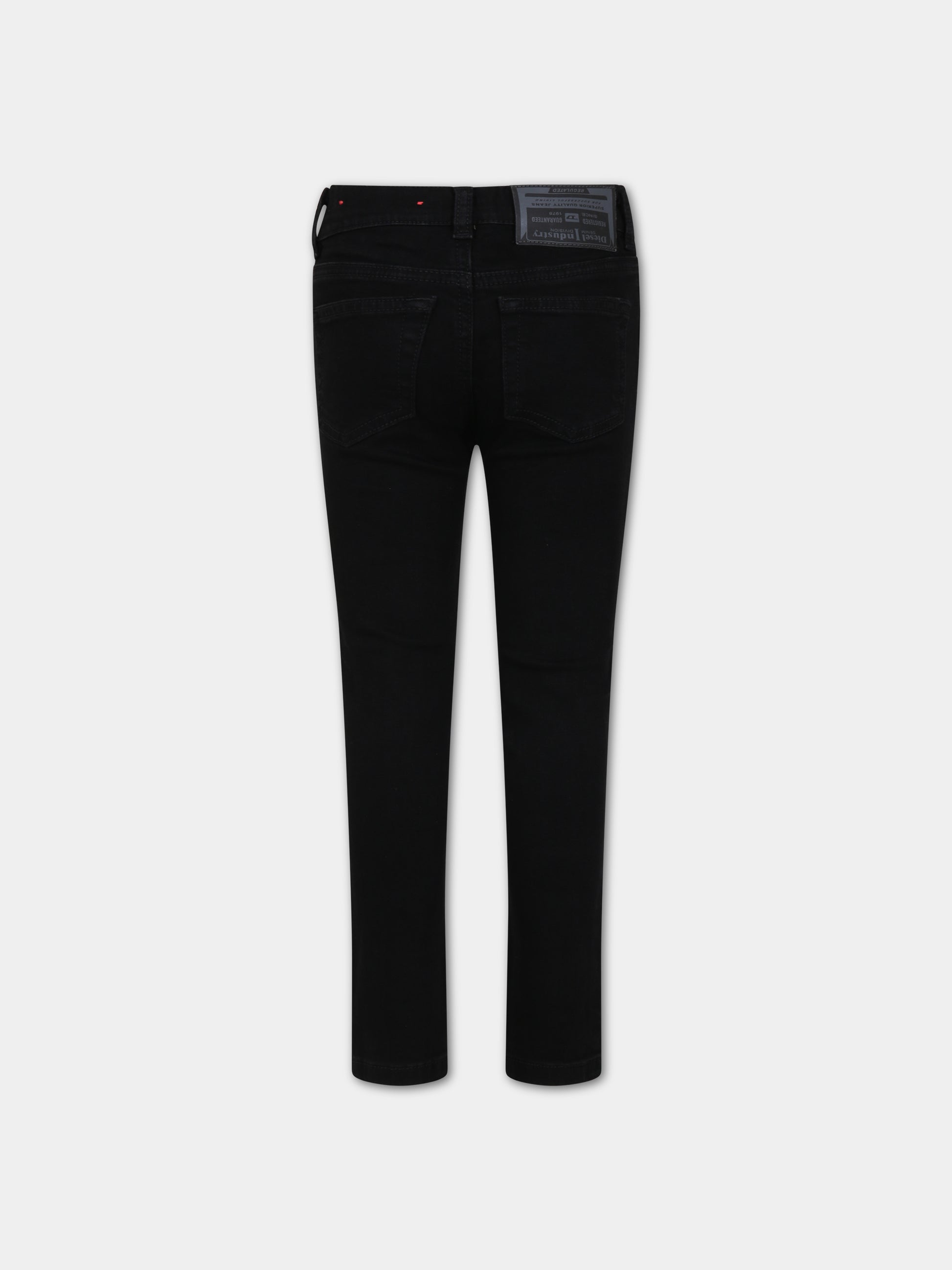 Jeans neri per bambina con logo,Diesel,J00813 KXBB1 K02