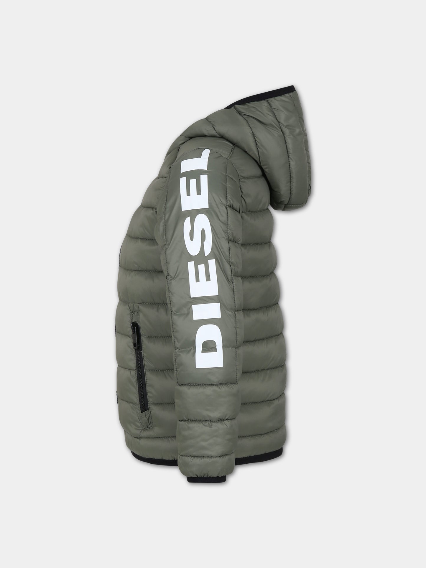 Piumino verde per bambini,Diesel,J01086 KXBDY K544