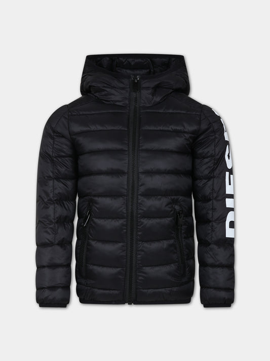 Piumino nero per bambini,Diesel,J01086 KXBDY K900