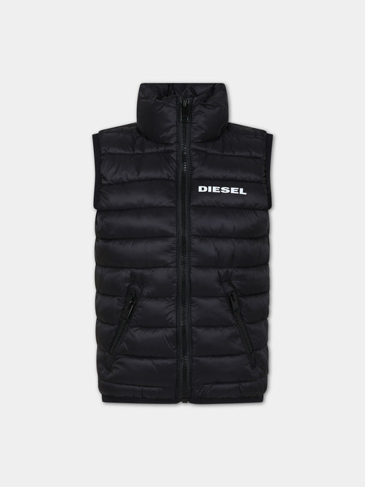 Piumino nero per bambini,Diesel,J01087 KXBDY K900