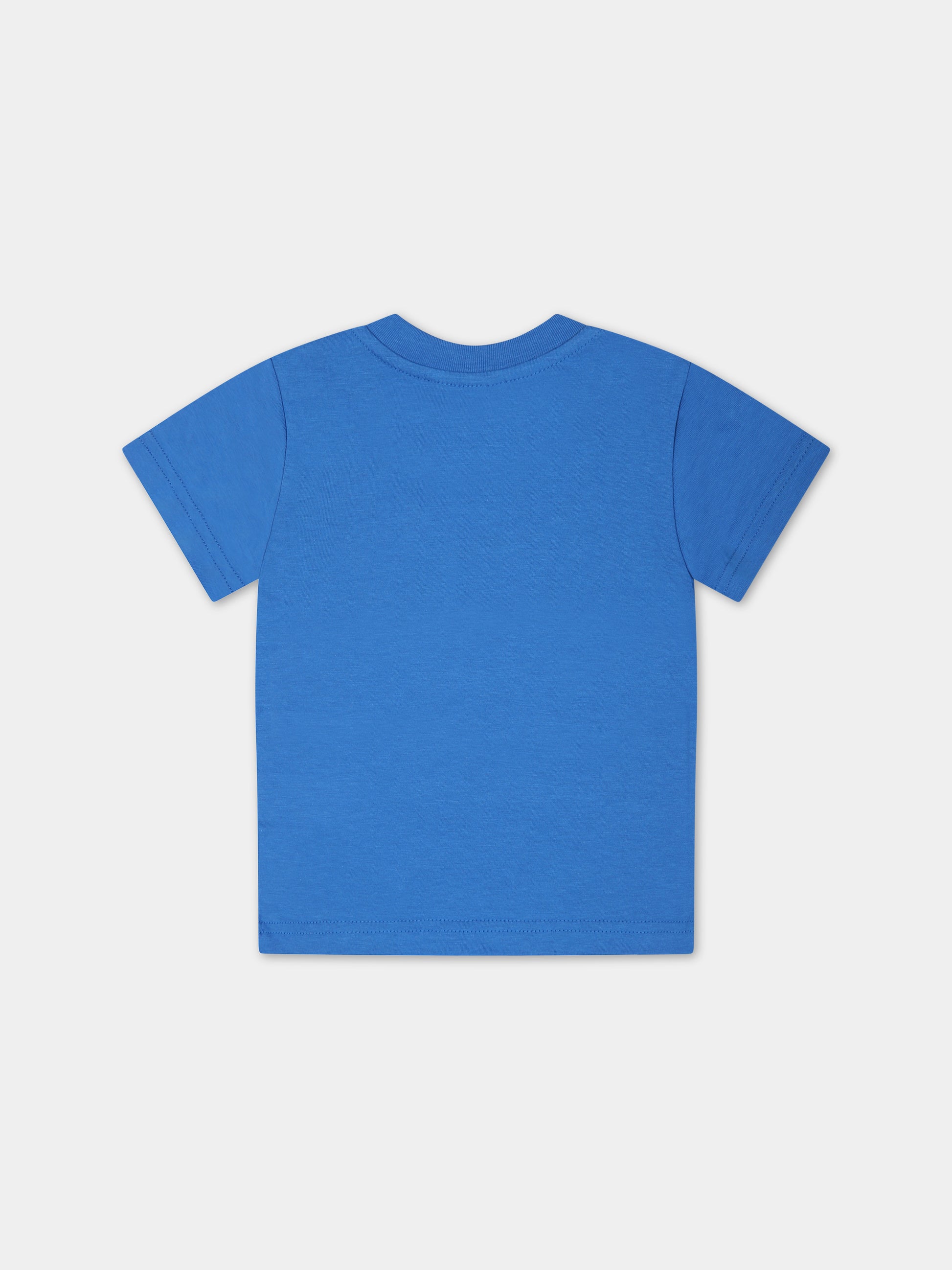 T-shirt blu per neonati con logo,Diesel,K00347 00YI9 K80H