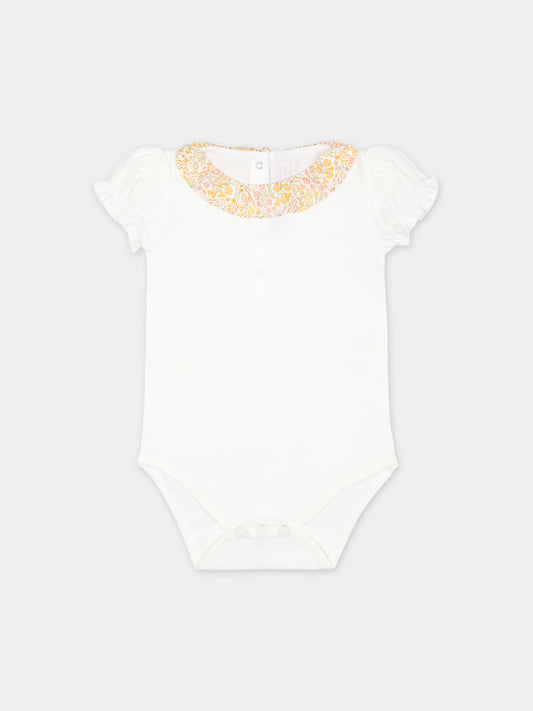 Body bianco per neonata con tessuto Liberty,Tartine Et Chocolat,TY11001 32